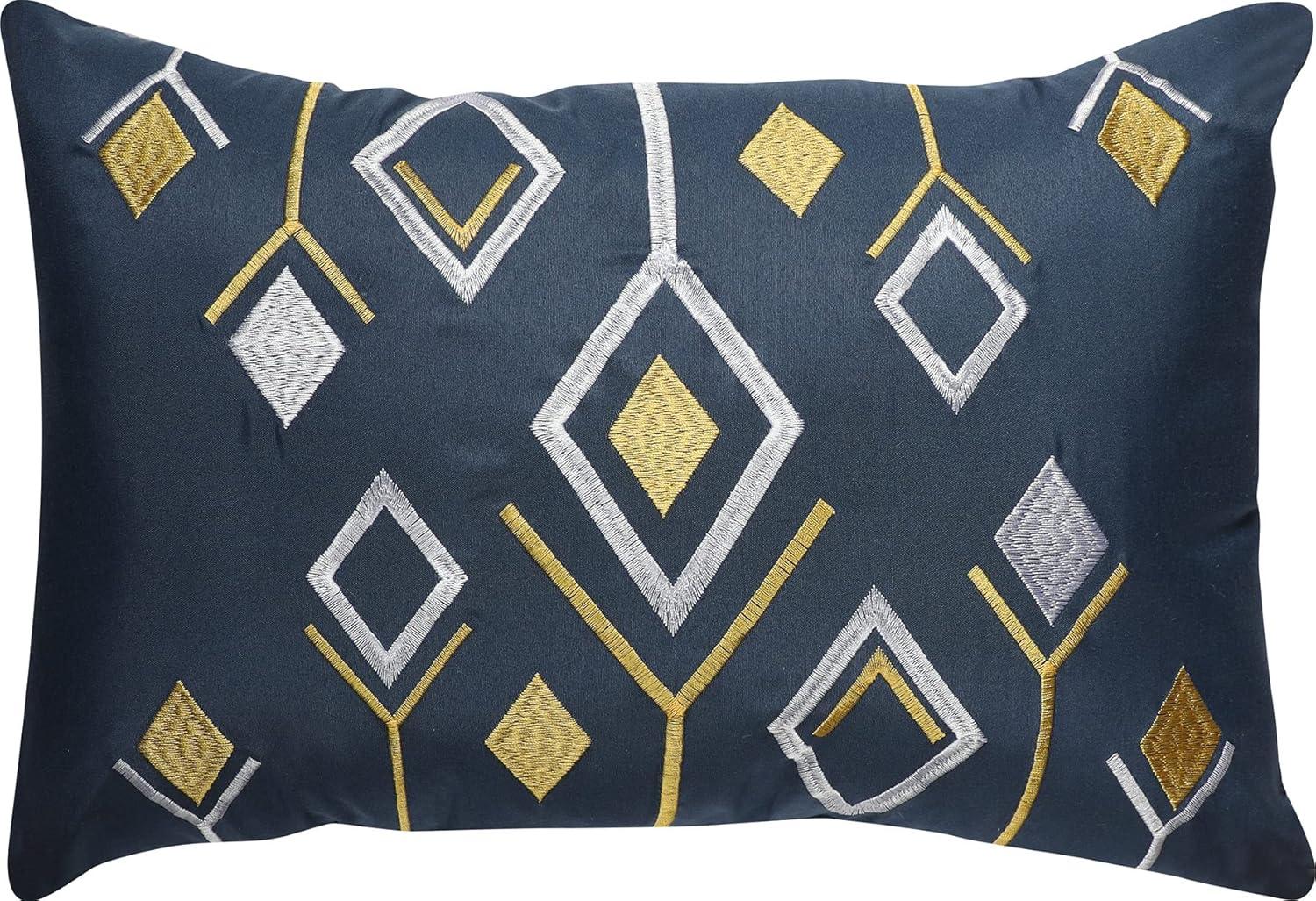 Nanshing Zahra 7 Piece Boho Geometric Comforter Set, Navy, Queen