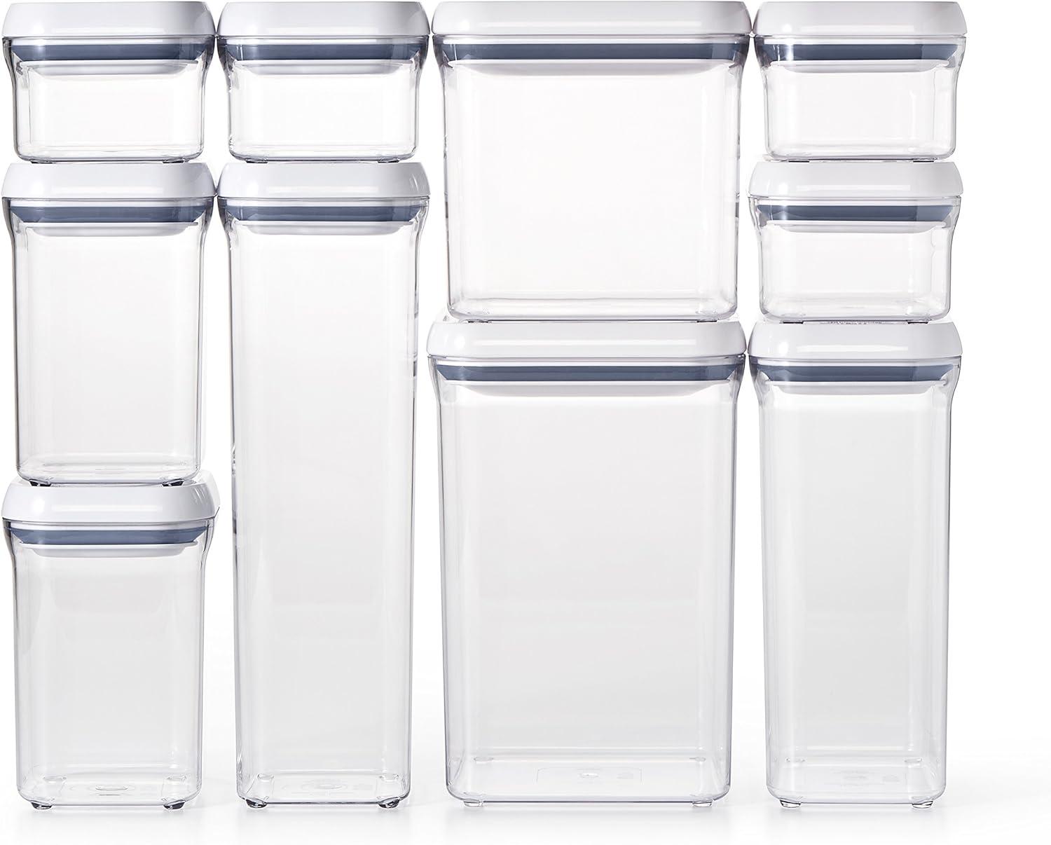 White BPA-Free 10-Piece Airtight Food Storage Container Set