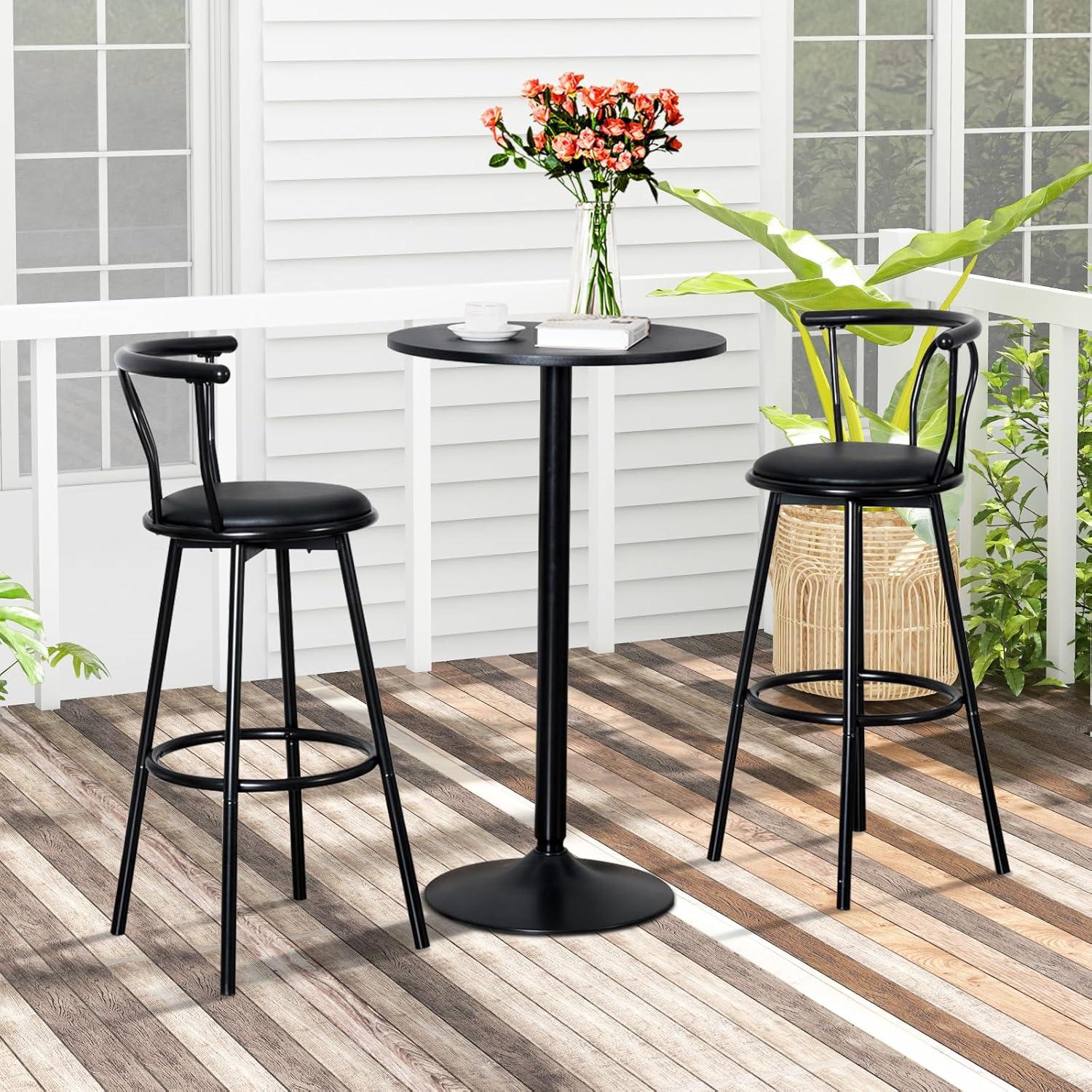 Pub Bar Table 24-Inch Round Top 40-Inch Height Modern Style Standing Circular Cocktail Table Suitable for Living Room,Restaurant Bistro Table (1)