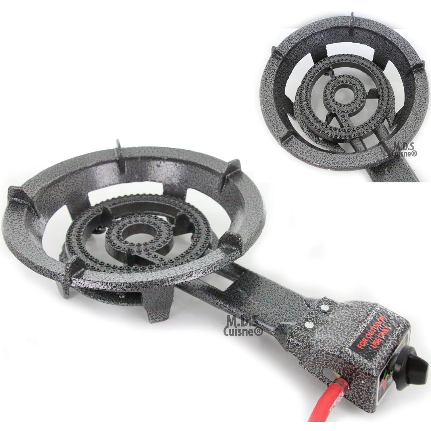 Propane Single Big Large Gas Burner Portable Stove Camping BBQ with Hose & Regulator