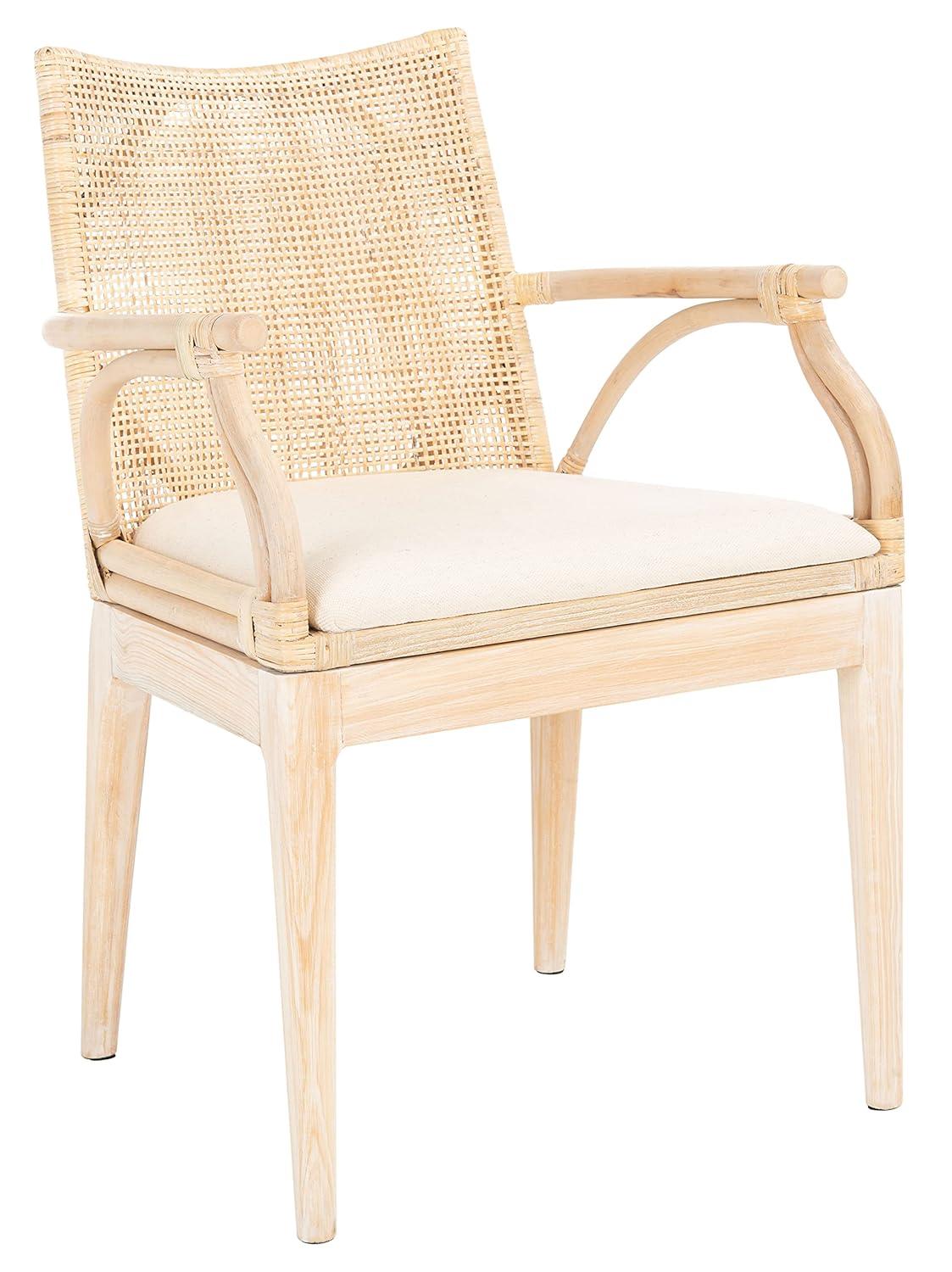 Gianni Arm Chair - SEA4011 - Natural/White Washed - Safavieh