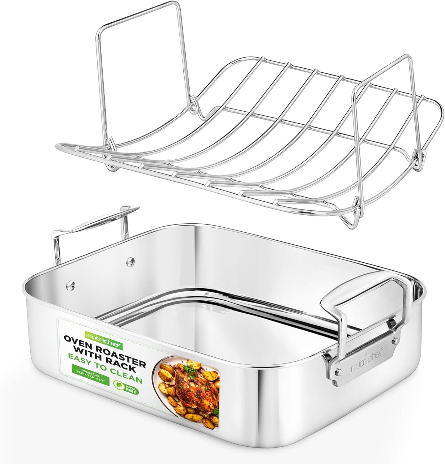 NutriChef Stainless Steel Roasting Pan