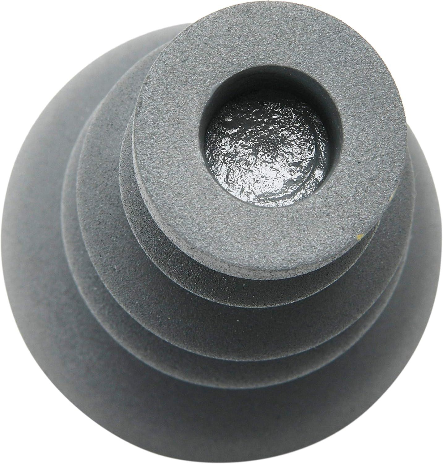 Elegant Grey Textured Metal Taper Candlestick Holder