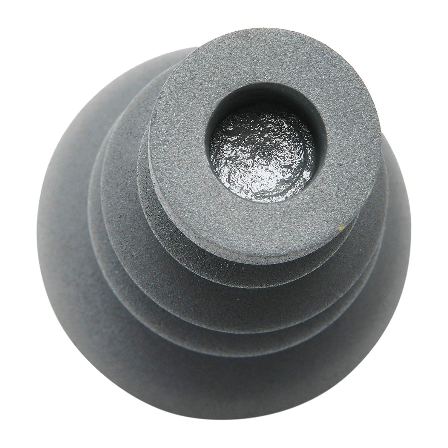 Elegant Grey Textured Metal Taper Candlestick Holder