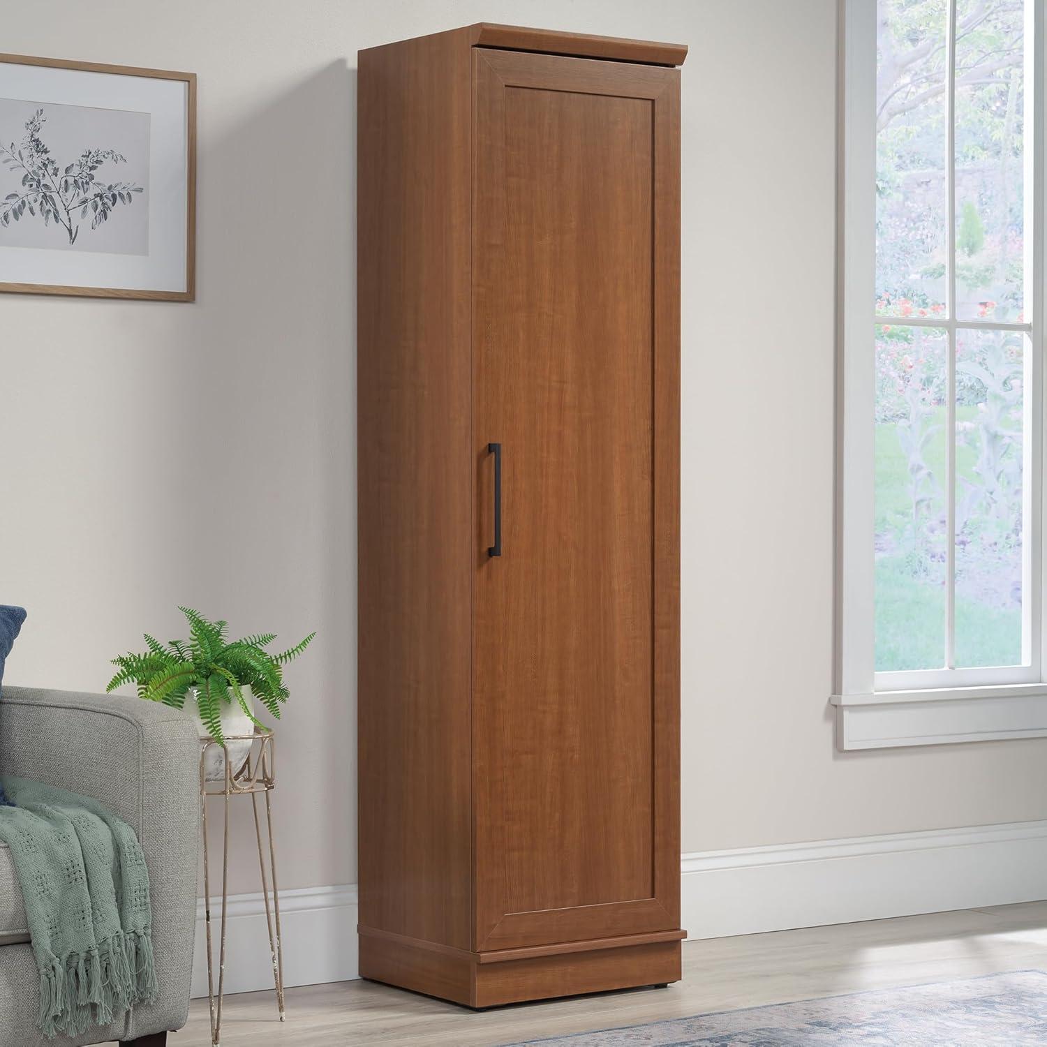 Sauder Homeplus Engineered Wood Single Door Pantry in Sienna Oak Finish