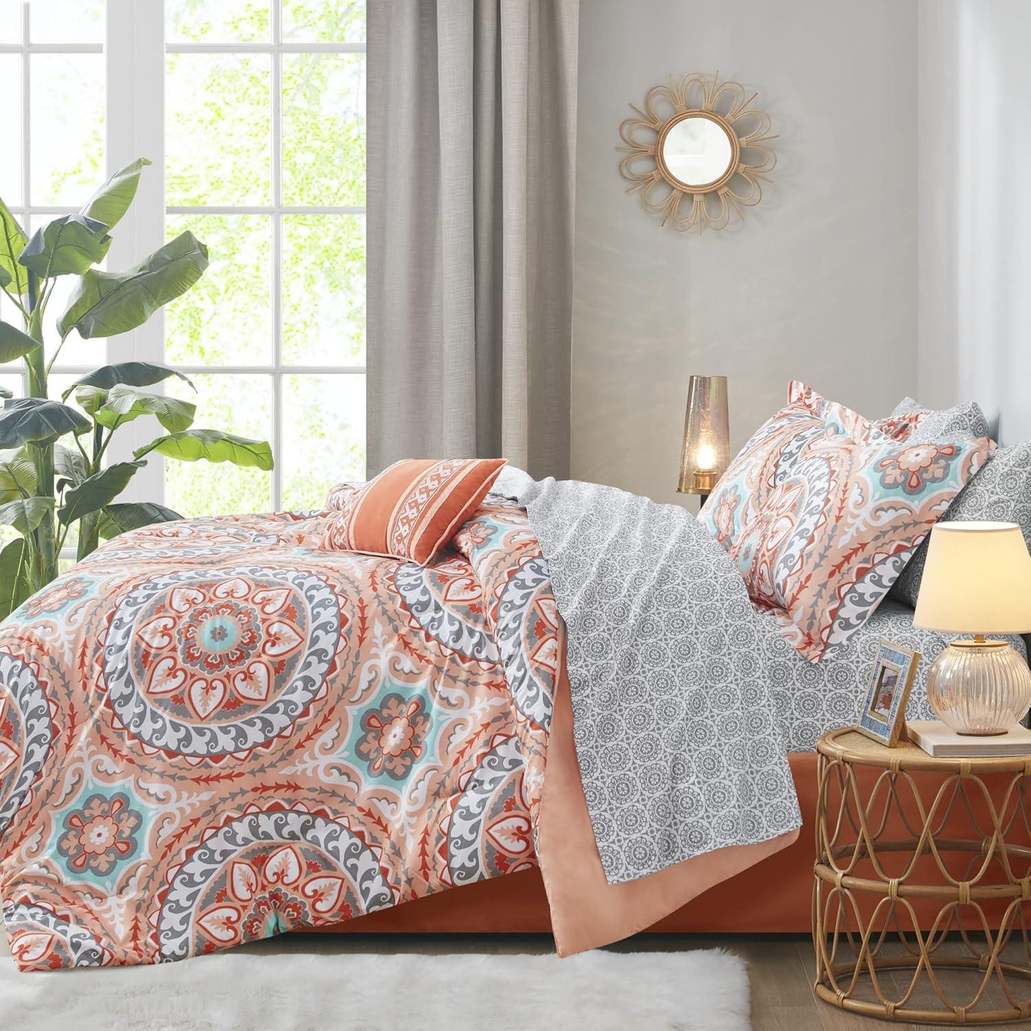 Estrin 9 PC Comforter Set with Cotton Bed Sheets