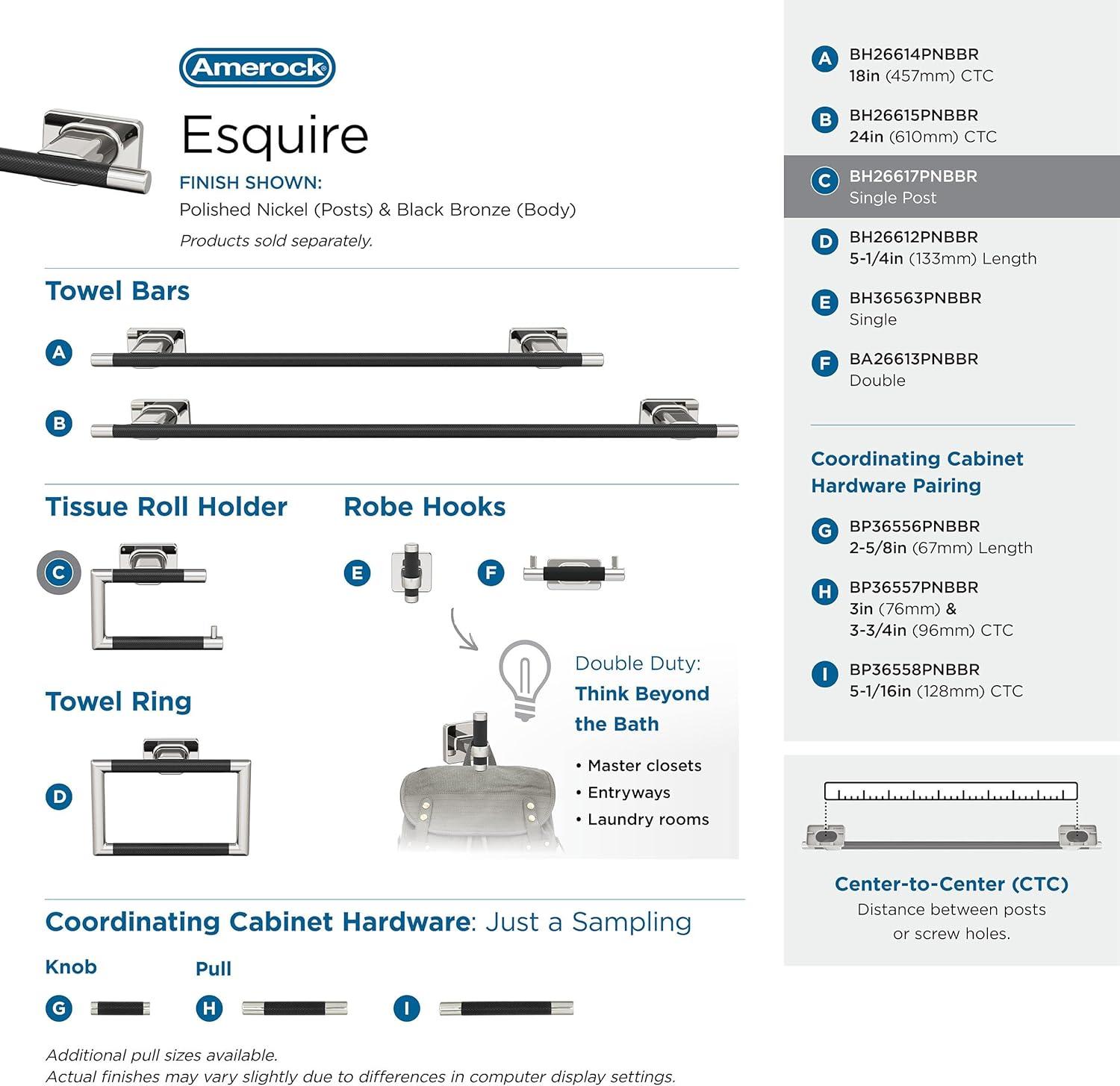 Esquire Wall Mount Toilet Paper Holder