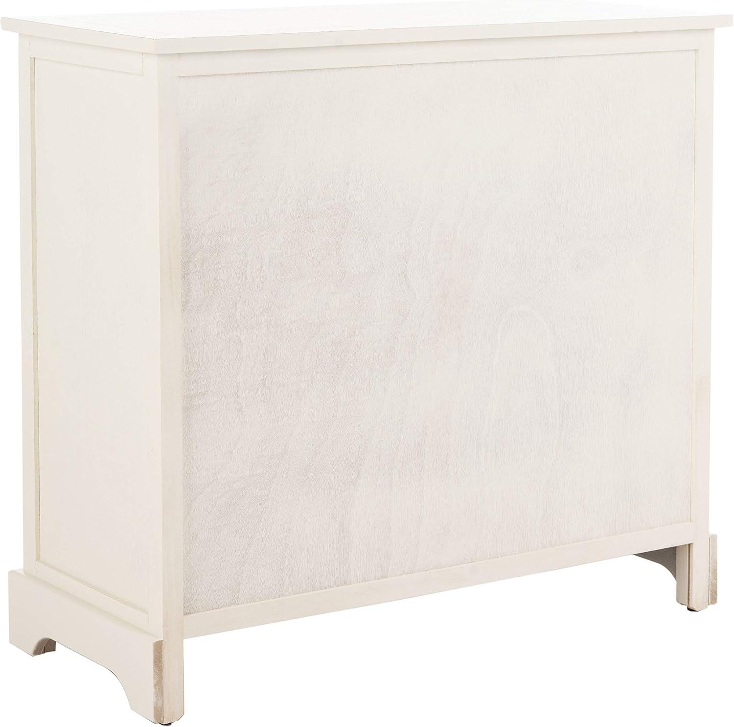 Herman Storage Unit with Wicker Baskets - Distressed Cream - Safavieh.