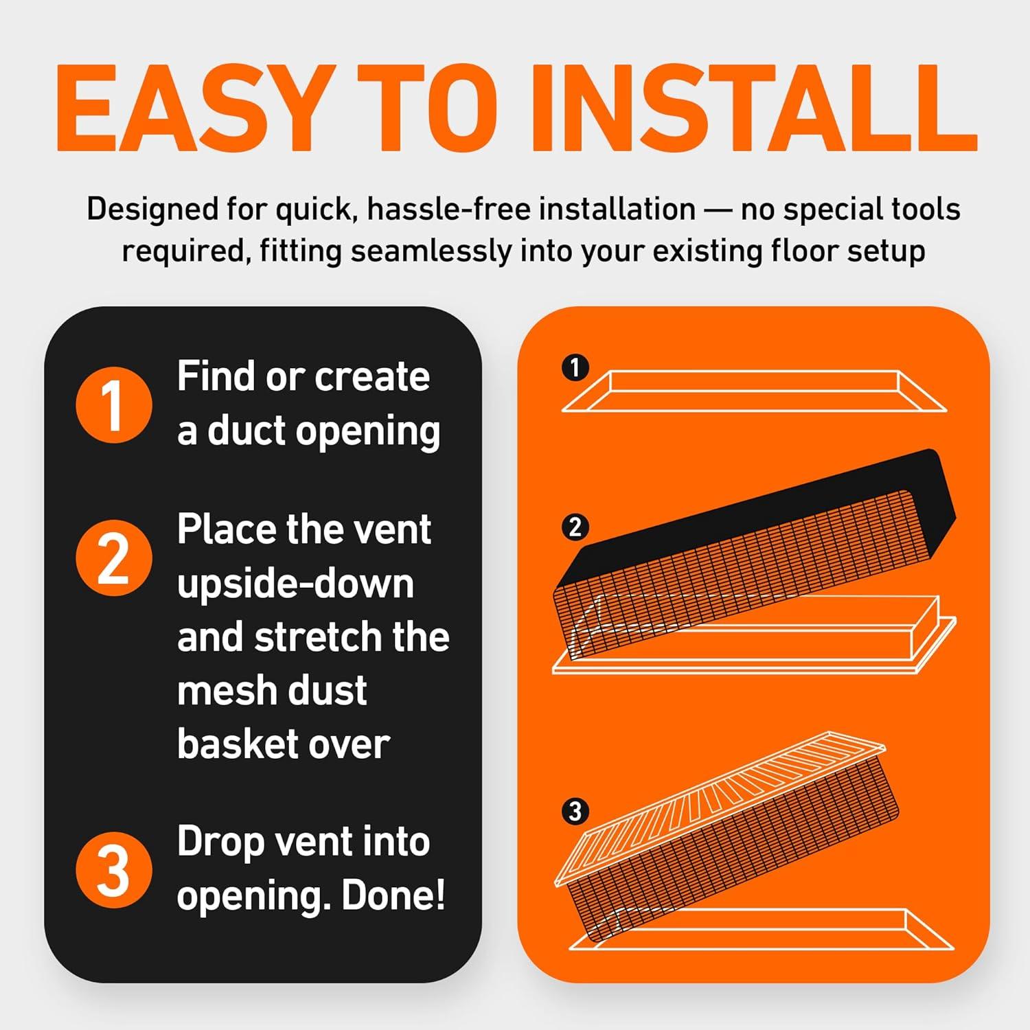 Home Intuition Basketweave Floor Vent Cover Register With Mesh Net