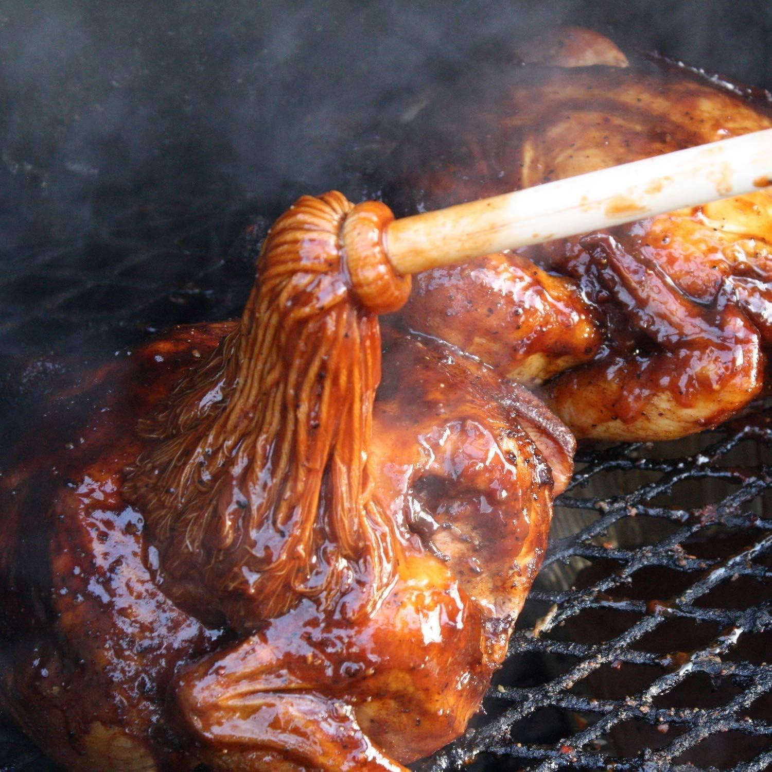 Better Grillin BBQ Basting Mop Brush, Applies Marinades & Sauces, Washable, 16" Handle, 2 Pack