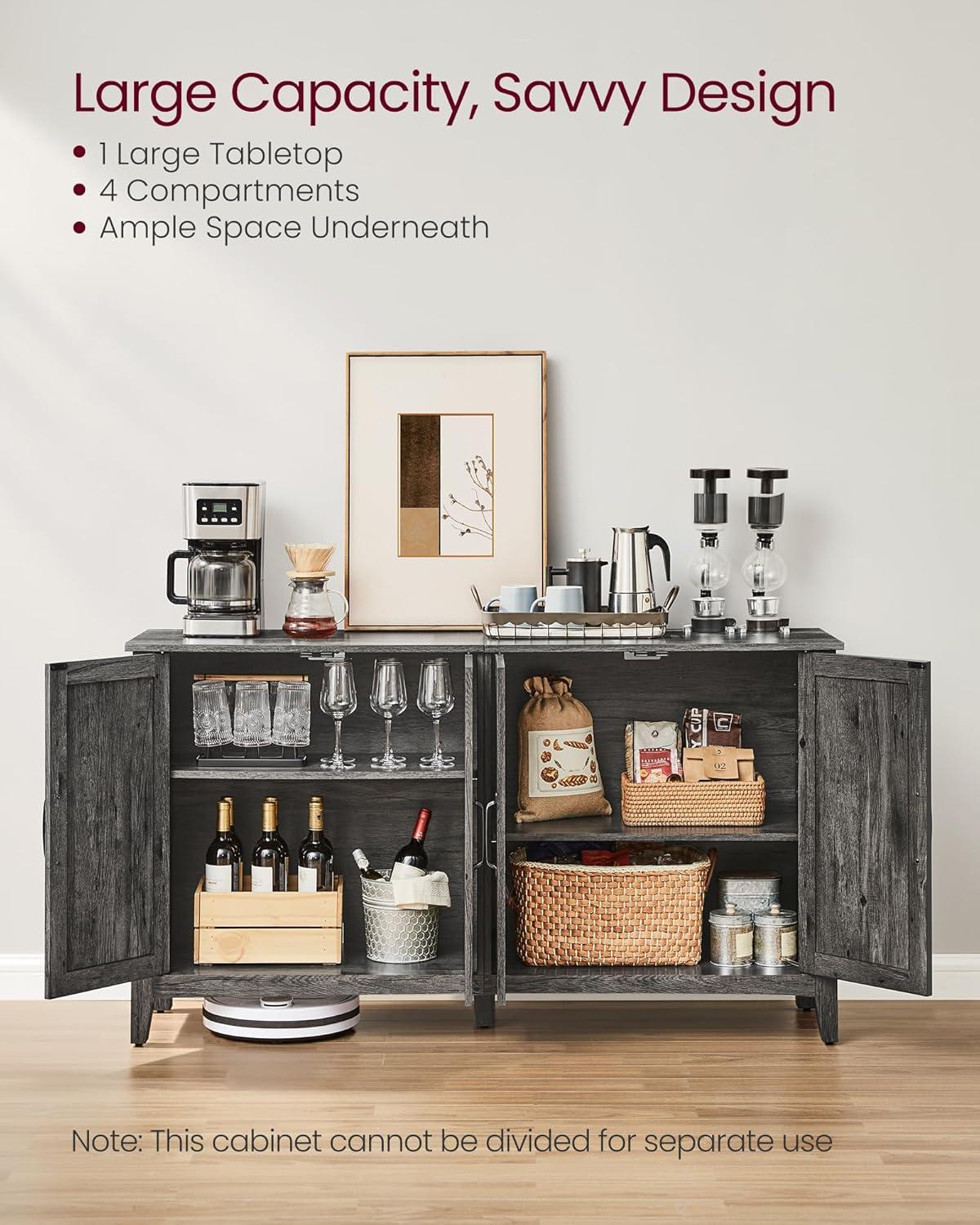 Wrought Studio™ Yvette 59"W Credenza Sideboard, Buffet Storage Cabinet