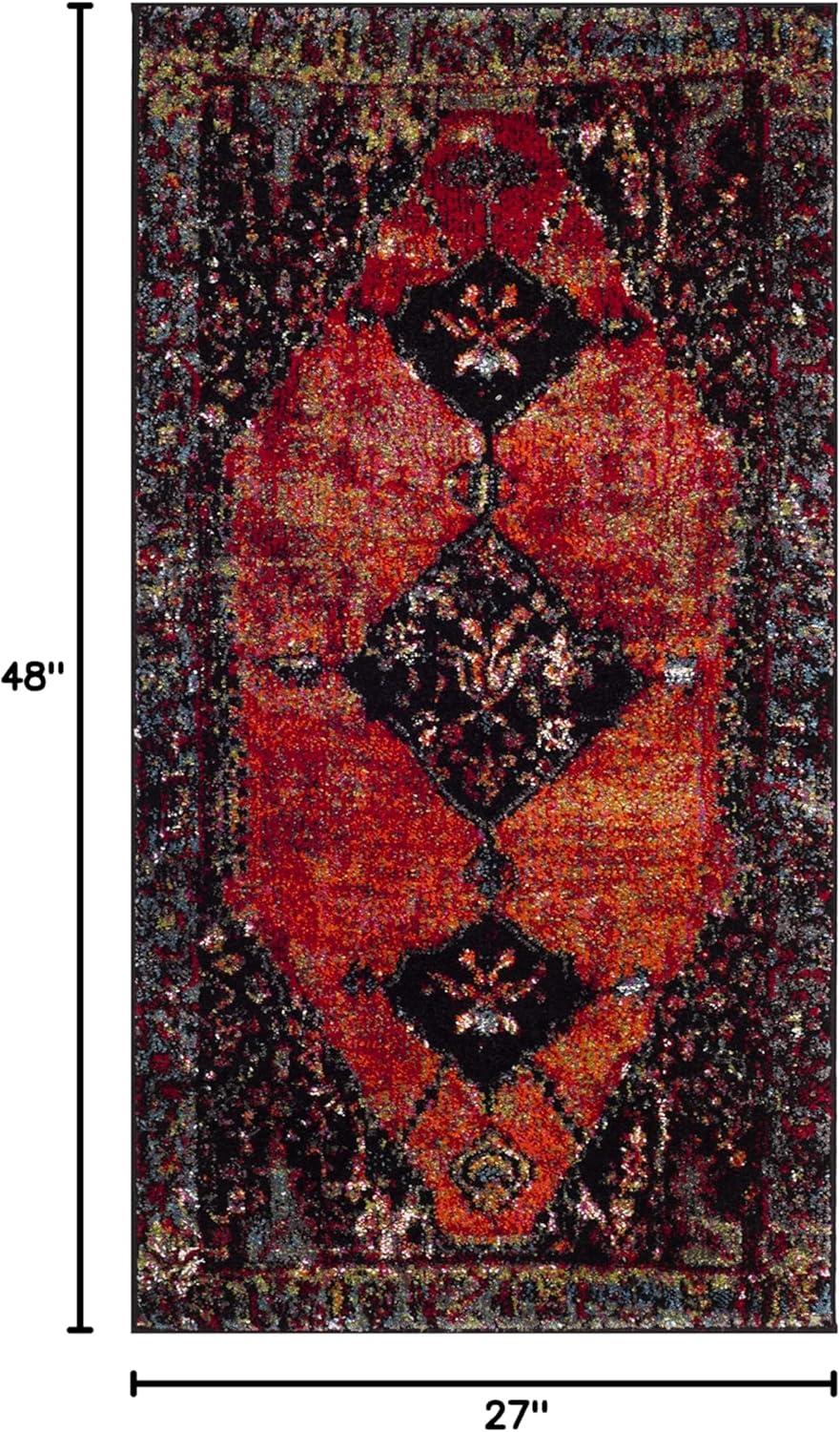 Vintage Hamadan VTH217 Power Loomed Indoor Runner Rug - Orange/Multi - 2'3"x12' - Safavieh