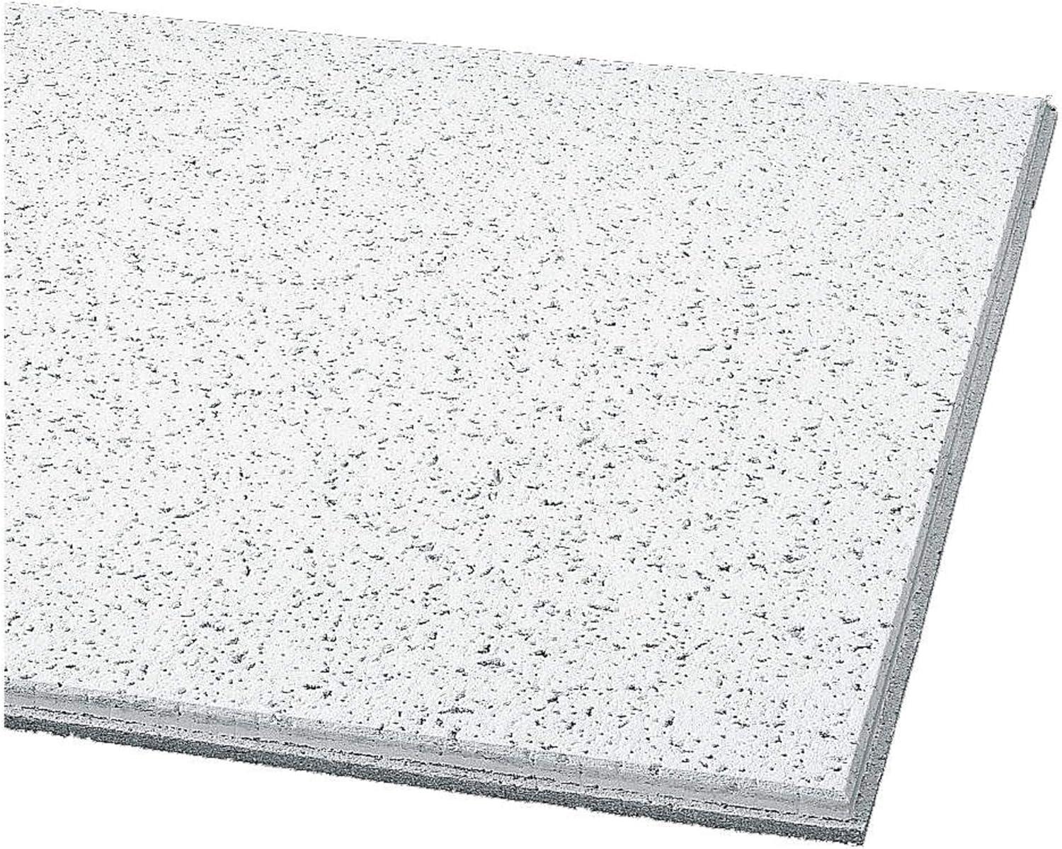 Armstrong 2x2 CORTEGA Acoustic Ceiling Tiles for Suspended Ceiling Grids, 16-tiles per pack, White