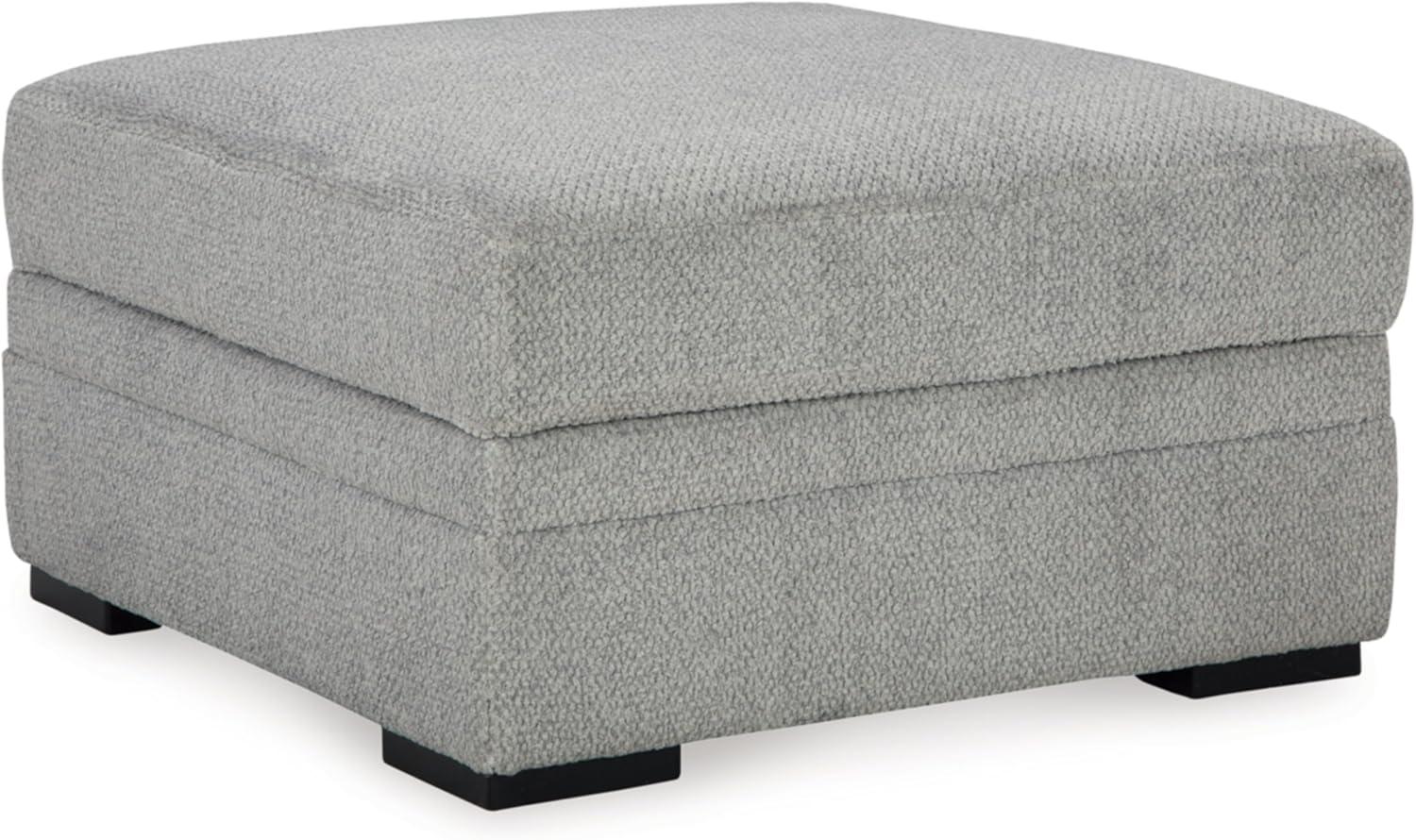 Signature Design by Ashley Casselbury Classic Ottoman With Storage, Light Gray