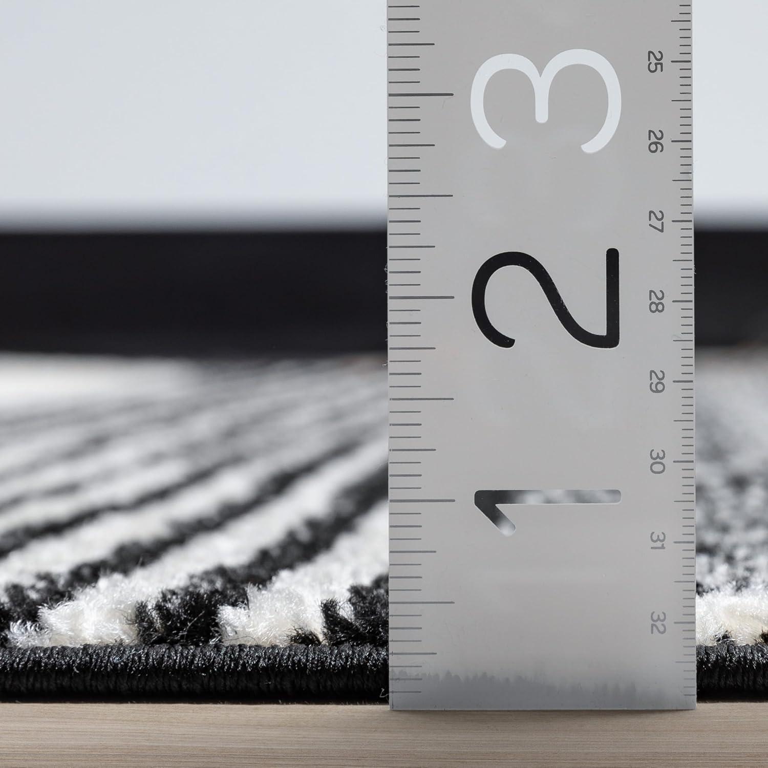 Marcone Briar Tribal Geometric Abstract Light Blue Looped Pile Rug