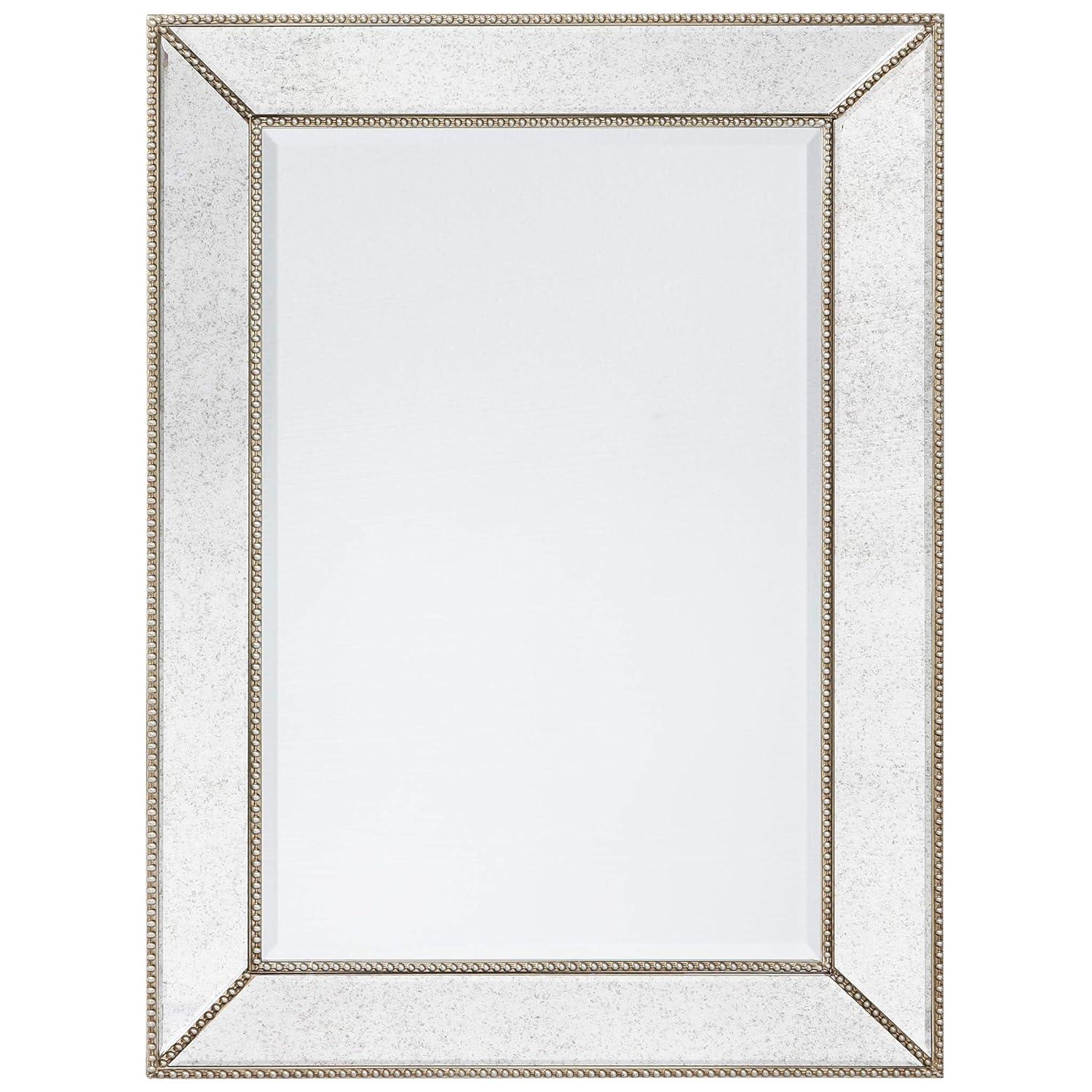 Empire Art Direct  Champagne Beed Beveled Rectangle Wall Mirror