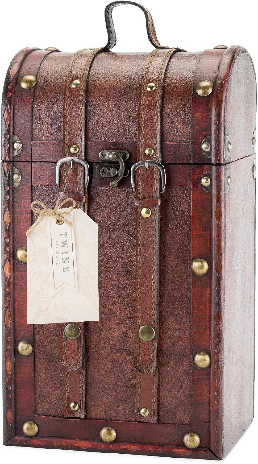 Twine Twine Chateau 2 Bottle Antique Wine Box