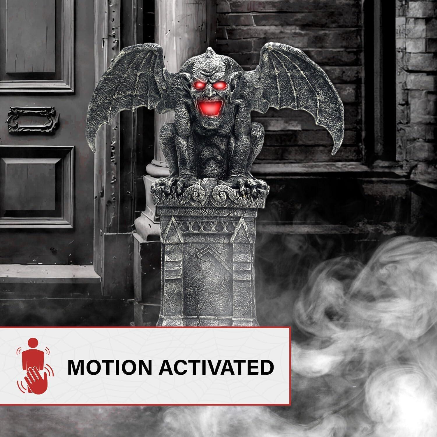 Haunted Hill Farm Lifesize Witch Prop with Lights and Sound, Indoor/Covered Outdoor Halloween Decoration