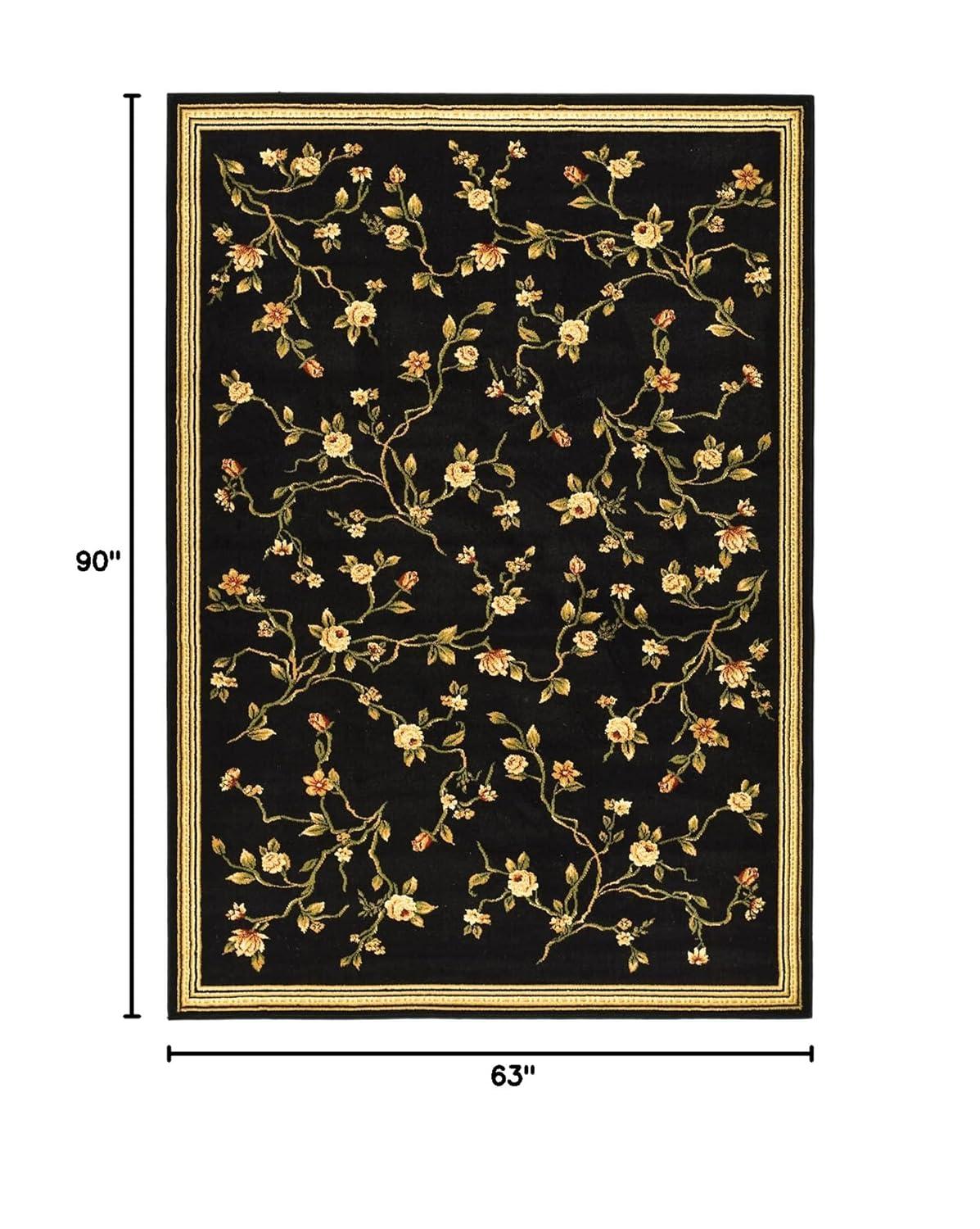 Lyndhurst LNH220 Power Loomed Area Rug - Black - 5'3"x7'6" - Safavieh.