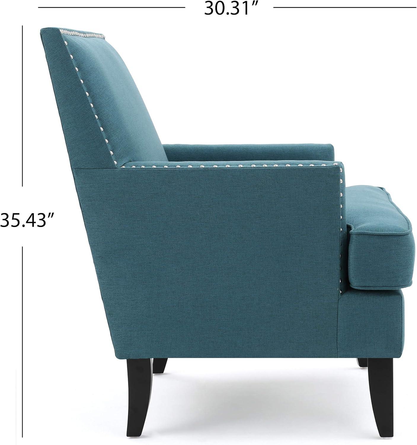 Tilla Club Chair: Studded Trim, Padded Seat, Christopher Knight Home - Ideal for Relaxation