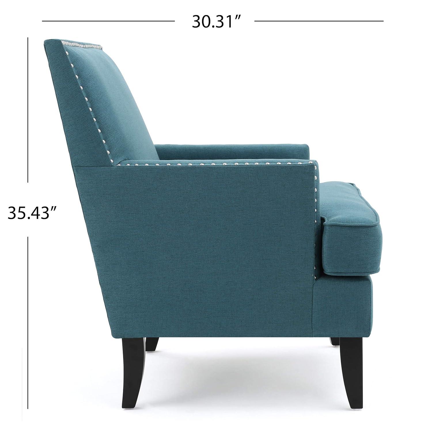 Tilla Club Chair: Studded Trim, Padded Seat, Christopher Knight Home - Ideal for Relaxation