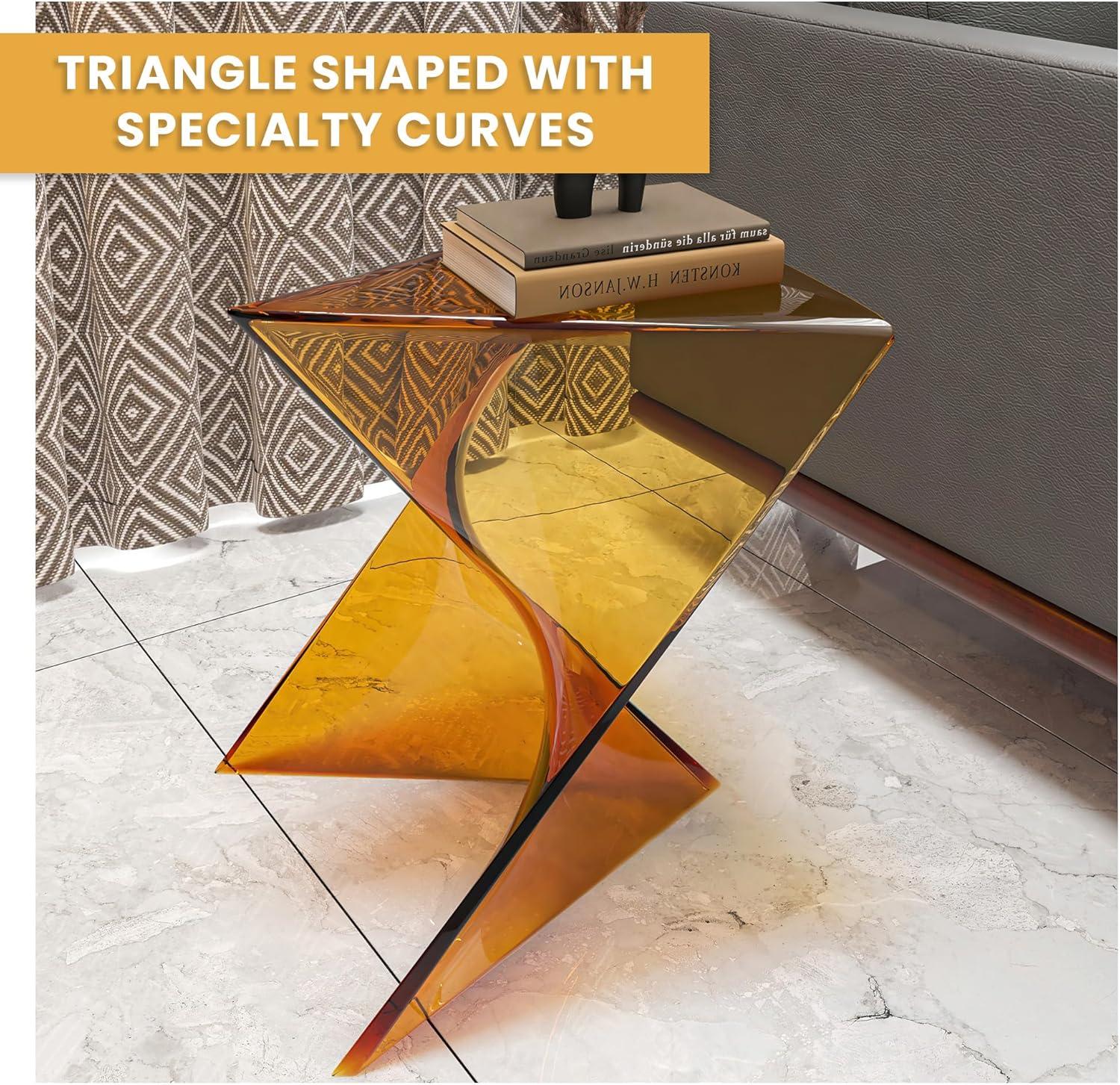 LeisureMod Randolph Triangular Side Table