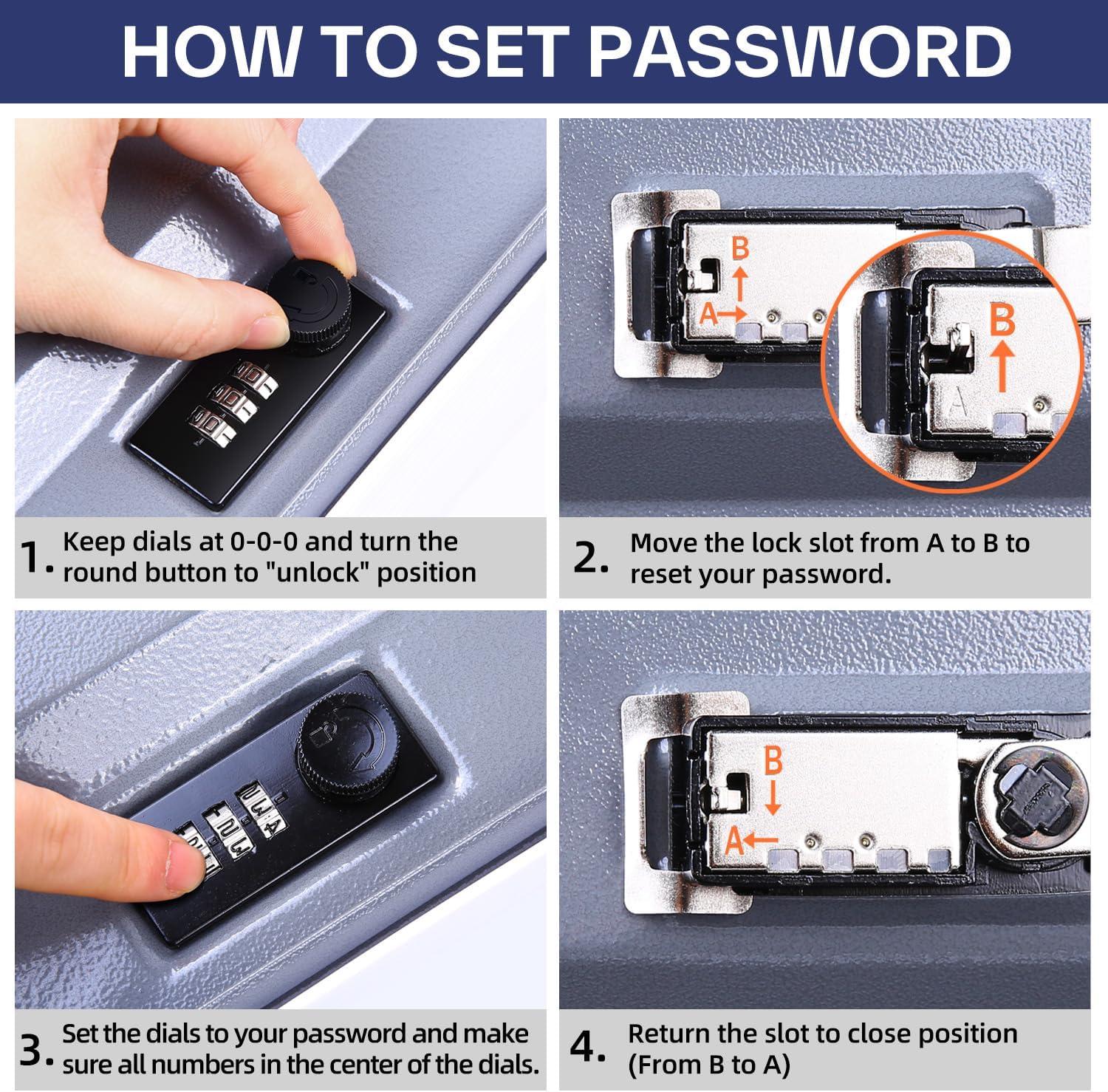 Book Safe Box with Combination Lock, Ohuhu Upgrade Dictionary Diversion Safe Secret Hidden Box for Home Office, Portable Safe Box for Money Cash Jewelry