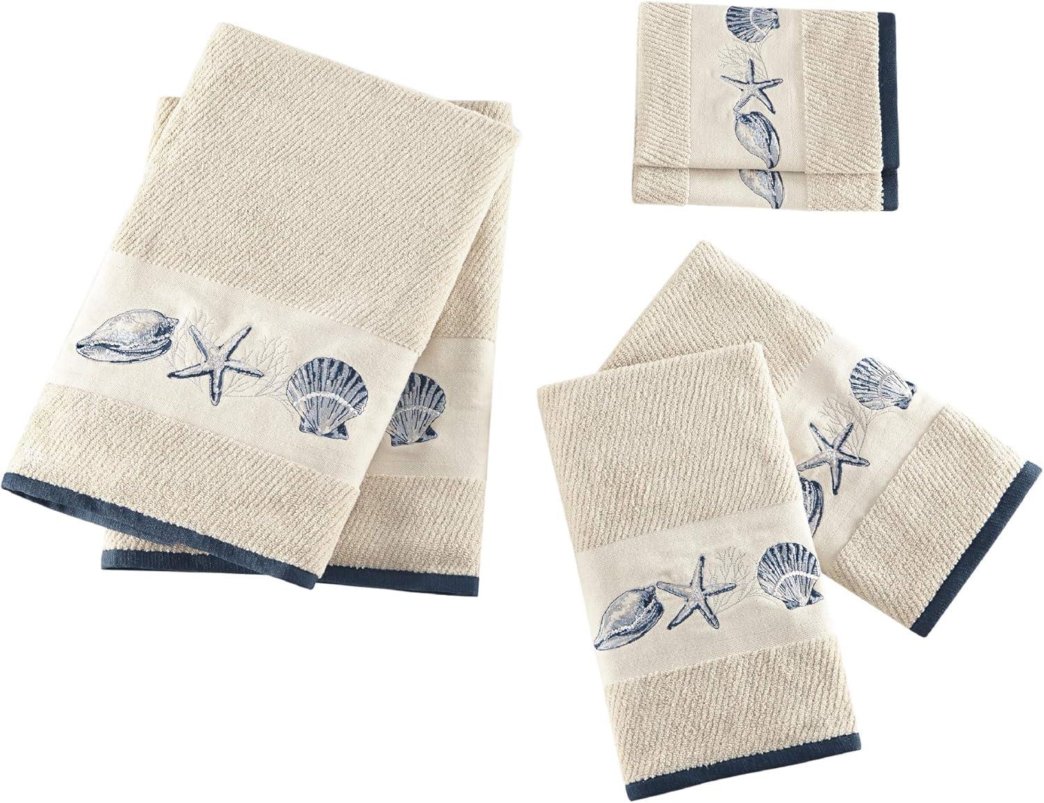 Bayside Embroidered Cotton Jacquard 6 Piece Towel Set