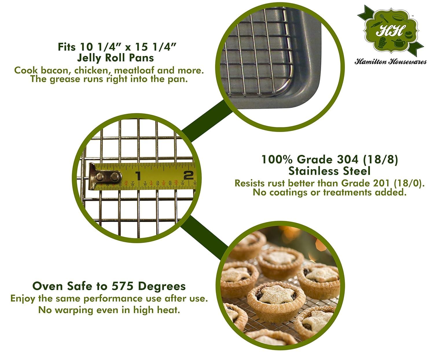 Hamilton Housewares 10" x 15" Stainless Steel Cooling Rack
