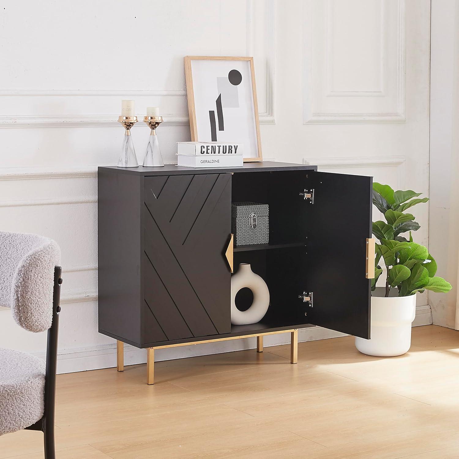 Mercer41 31.5" Modern Accent Cabinet With Shelve