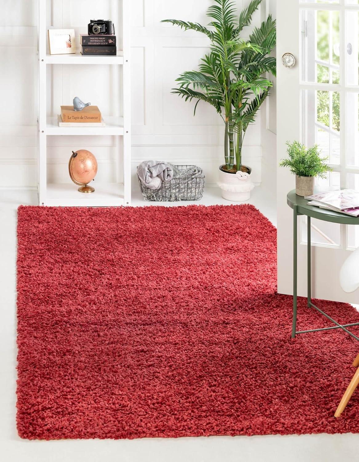 Unique Loom Davos Shag Solid Indoor Woven Area Rug