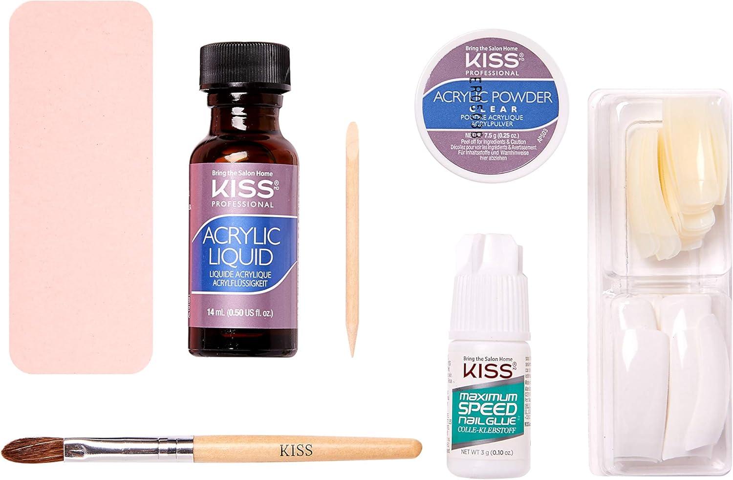 KISS Acrylic French Manicure Fake Nails Sculpture Kit - Natural - 40ct