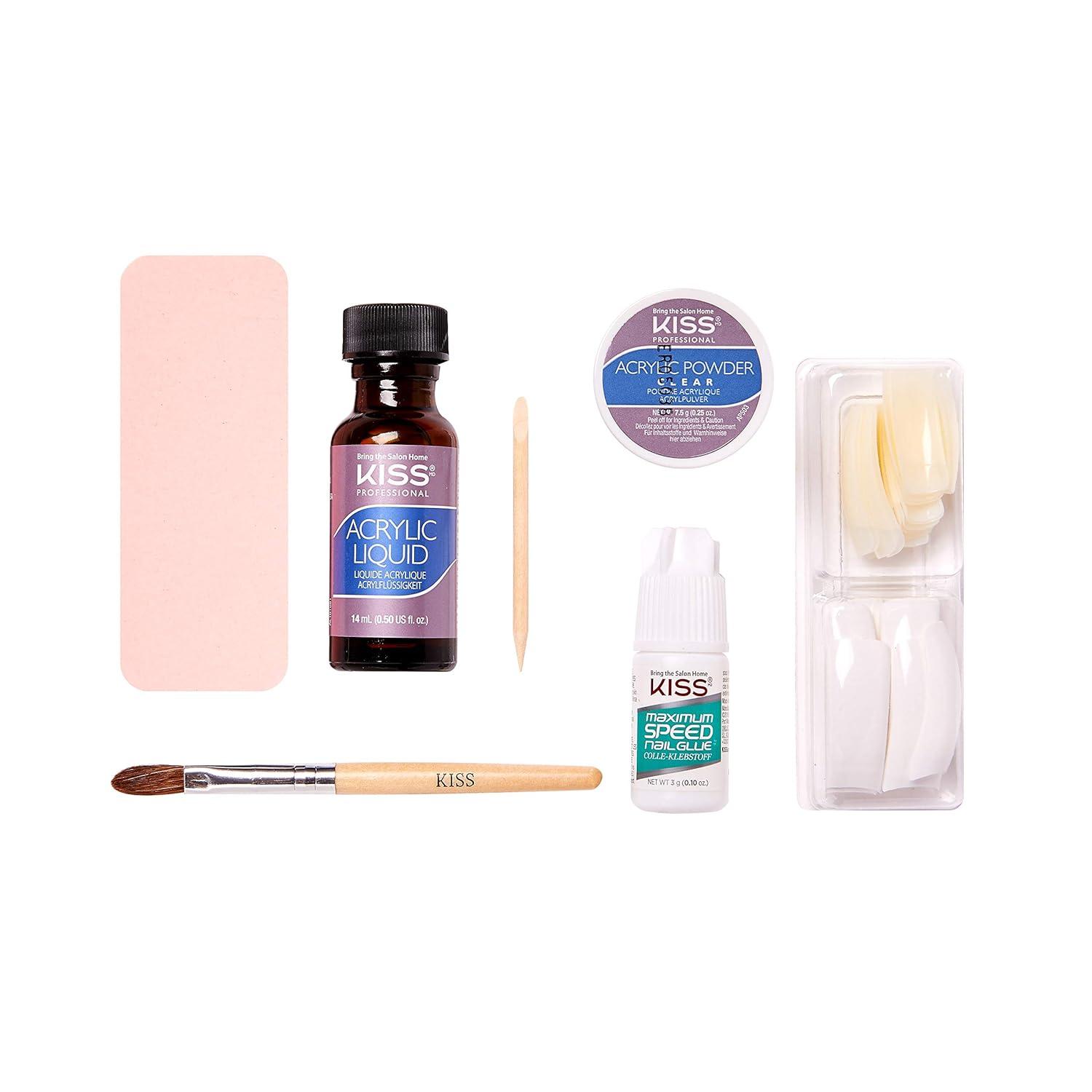 KISS Acrylic French Manicure Fake Nails Sculpture Kit - Natural - 40ct