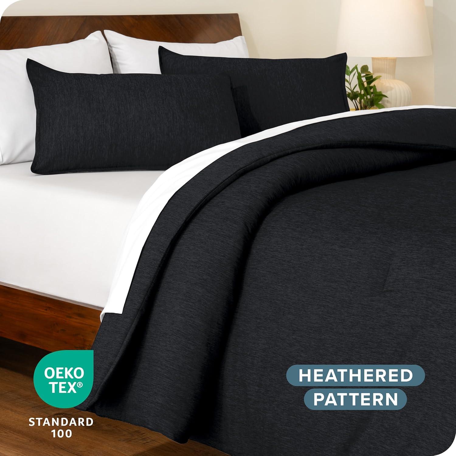 Bare Home Heathered Comforter Set - Ultra-Soft - Goose Down Alternative - All Season Warmth & Reviews | Wayfair