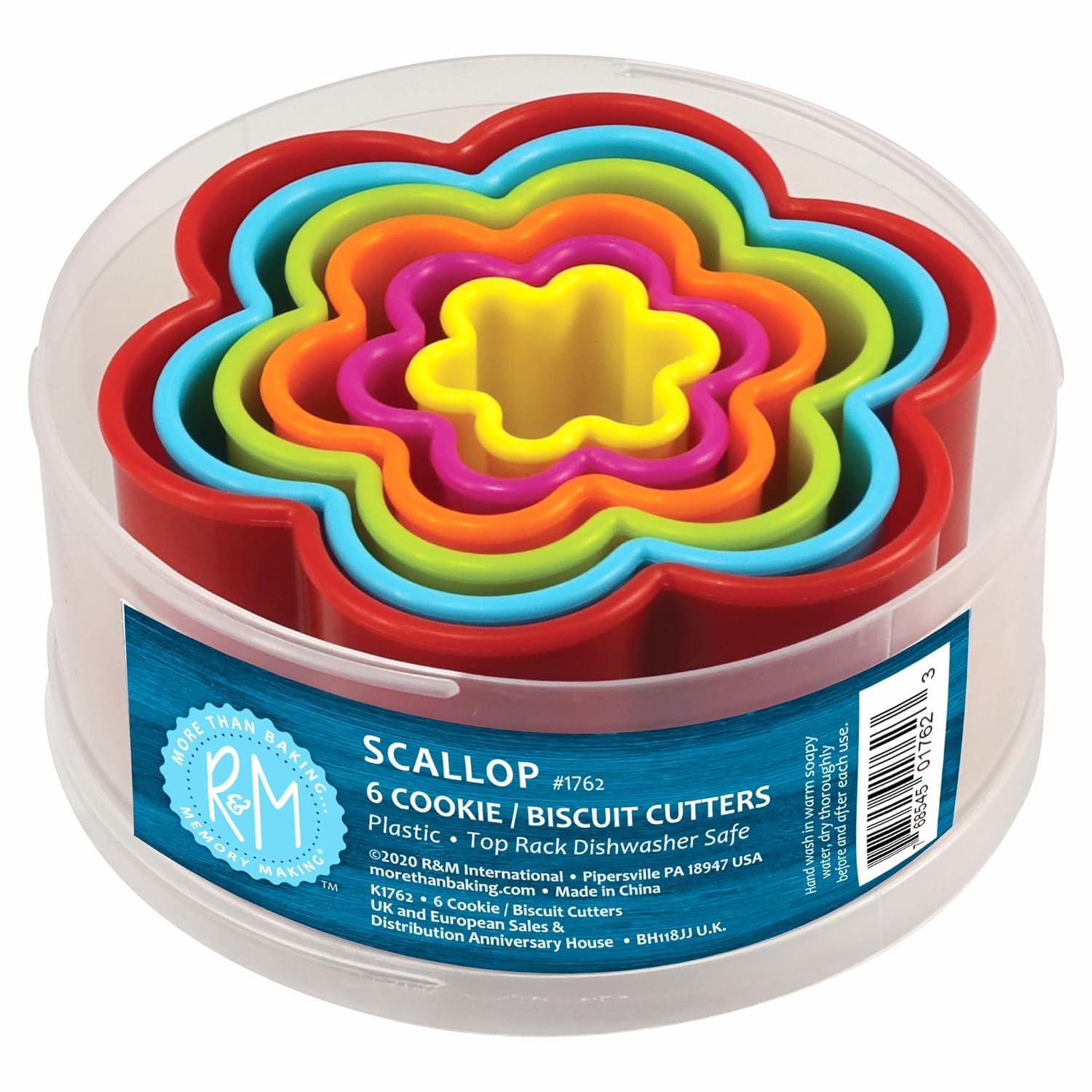 R&M International Scalloped Cookie and Biscuit Cutters, Assorted Sizes, 6-Piece Set