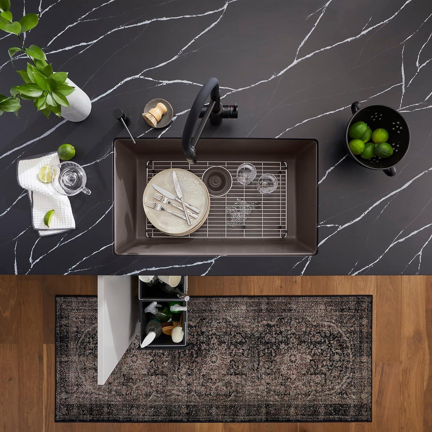 Precis SILGRANIT 32" L X 19" W Super Single Undermount Kitchen SInk