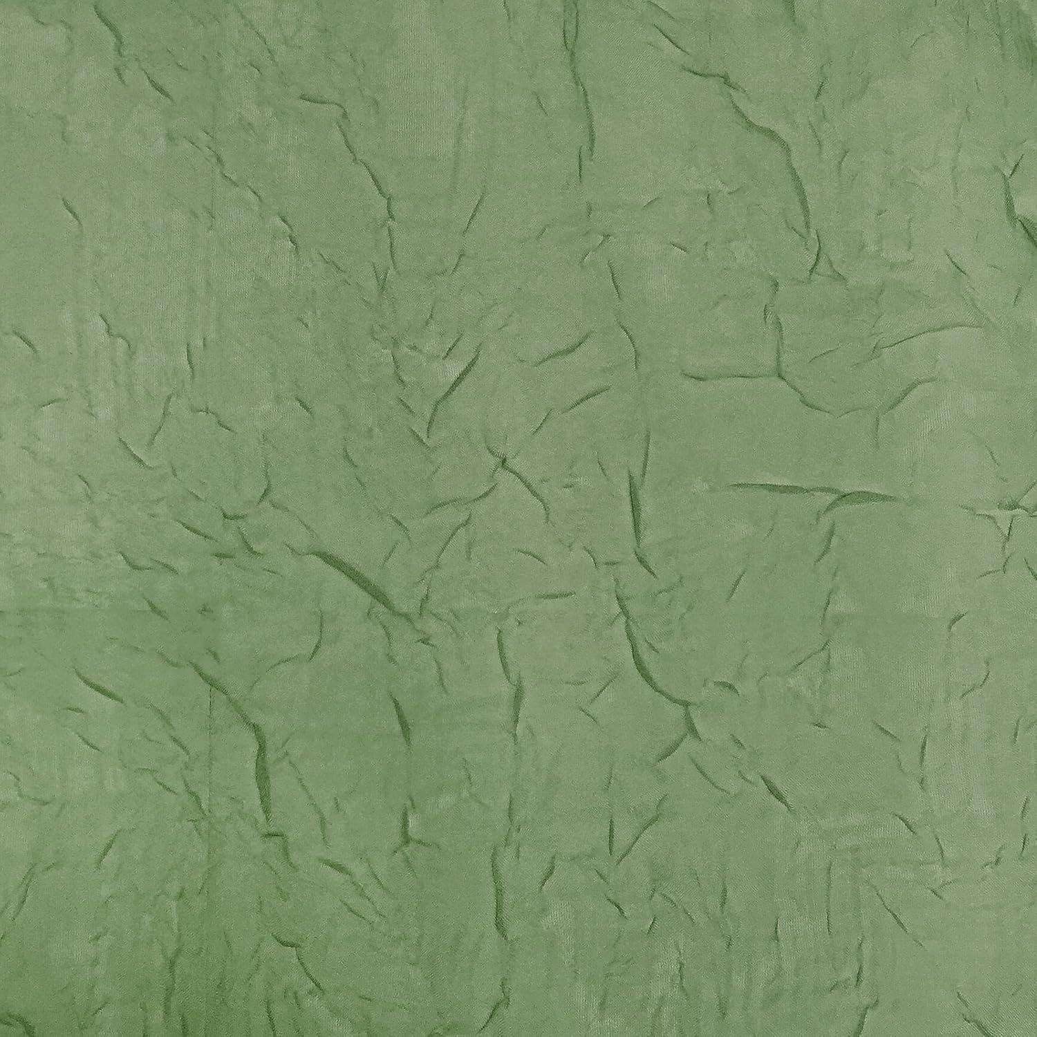 51"x84" No. 918 Sheer Erica Crushed Voile Rod Pocket Curtain Panel Sage Green: Transitional Indoor Decor, Machine Washable