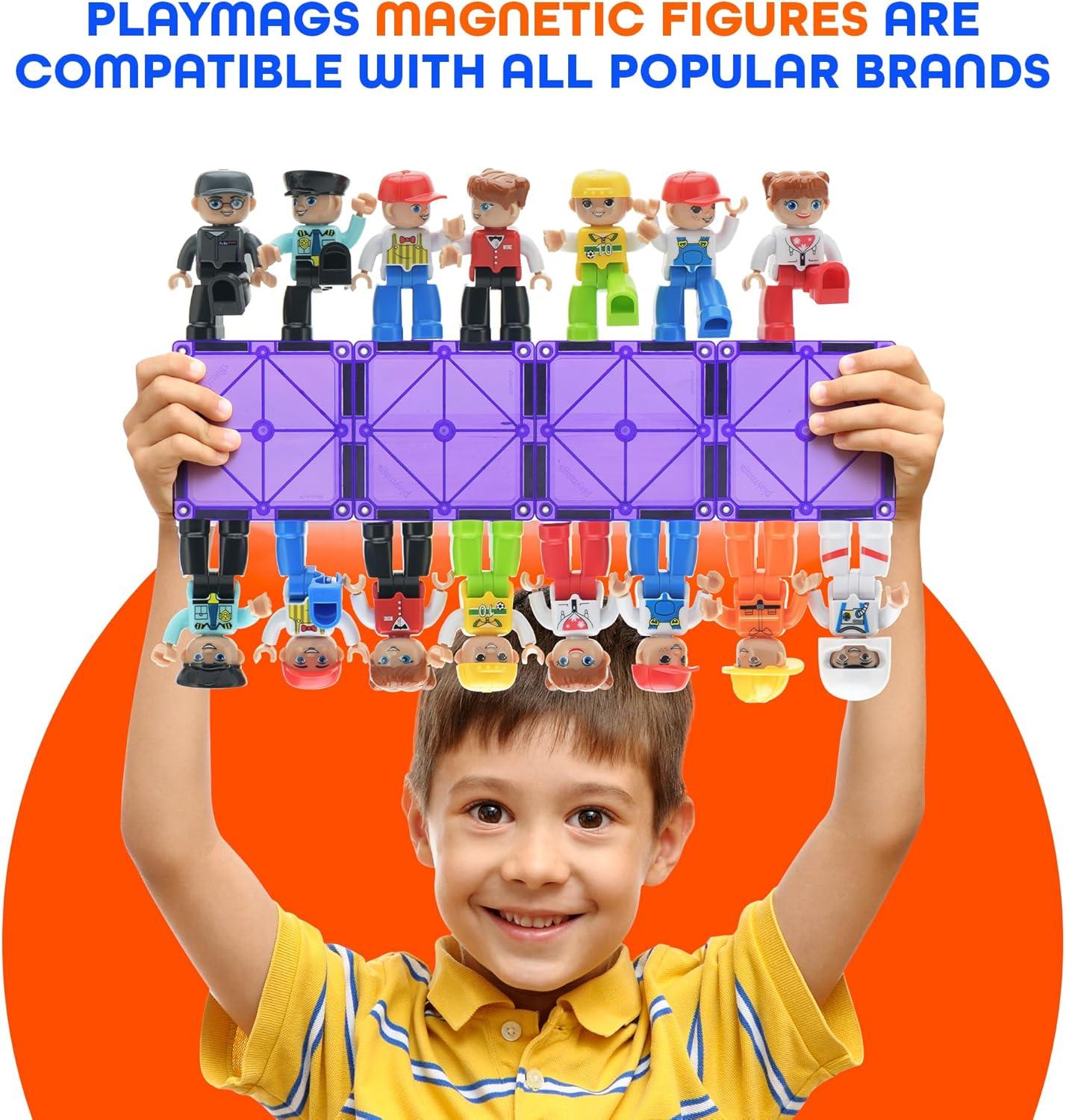 3 inch, Playmags Magnetic Figures Community Set of 15 Pieces