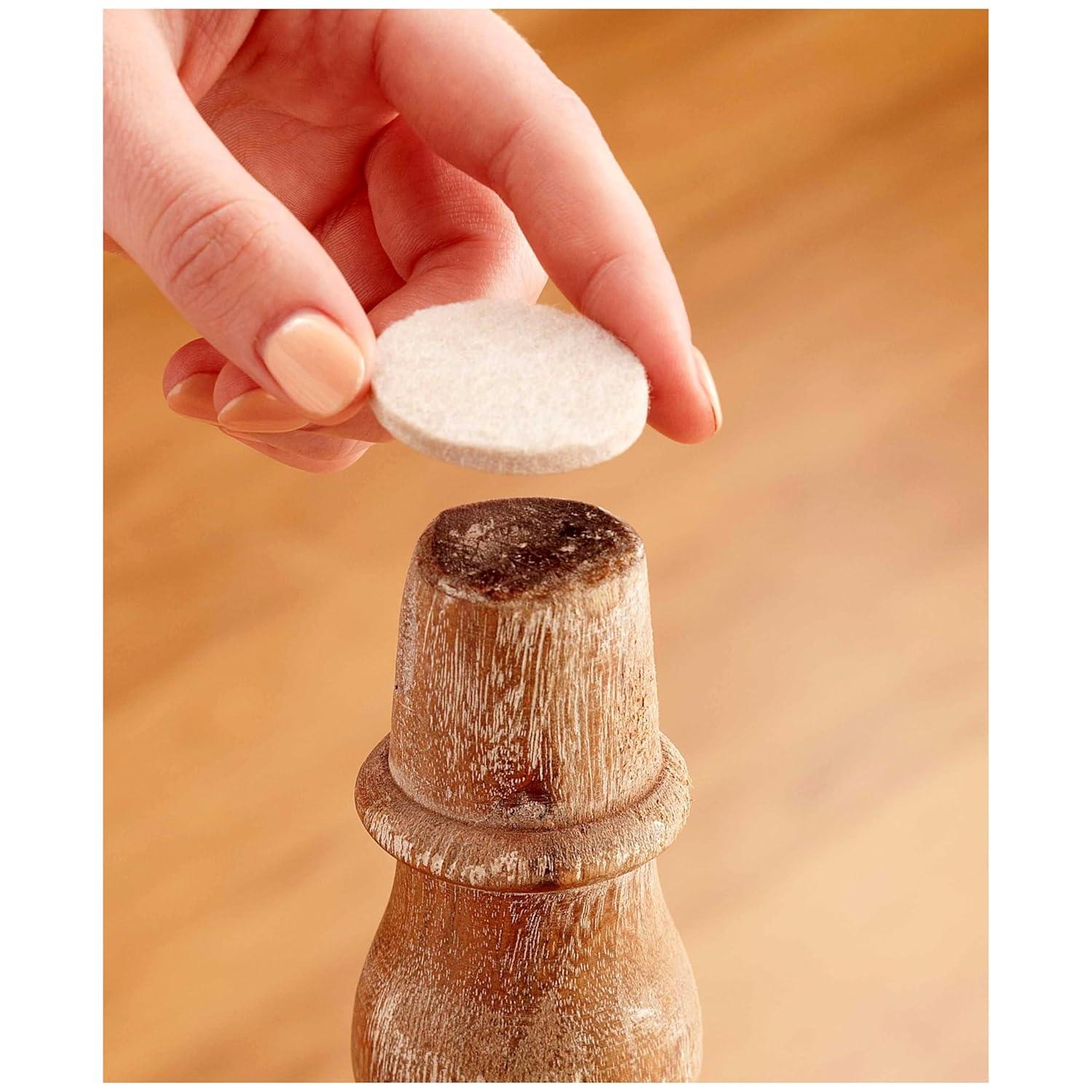 Scotch 1" 32pk Felt Pads Beige: Anti-Scratch Furniture & Chair Leg Protection, Floor Pad, 1" x 0.2" Felt, 32ct