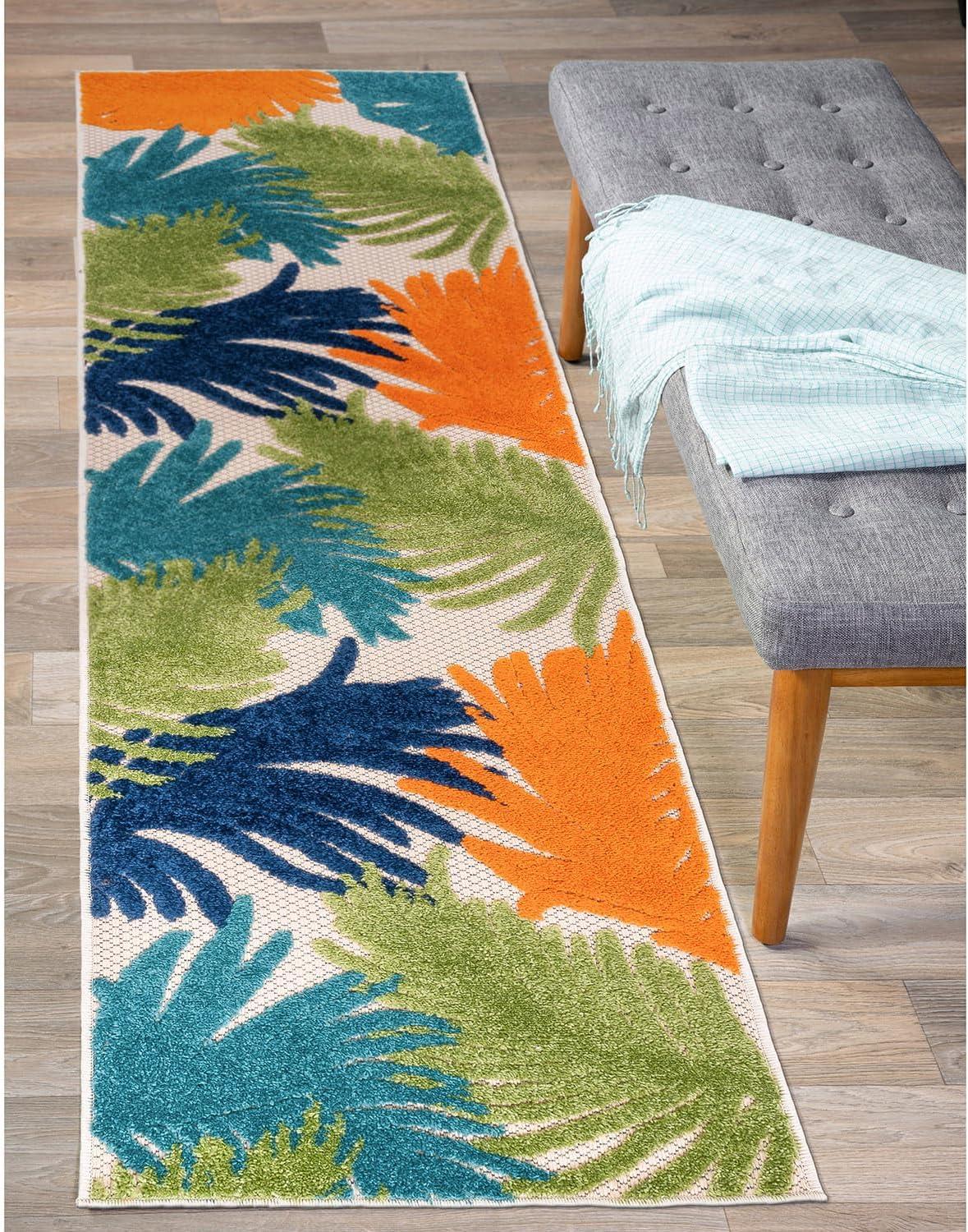 World Rug Gallery Tropical Floral Indoor/Outdoor Area Rug