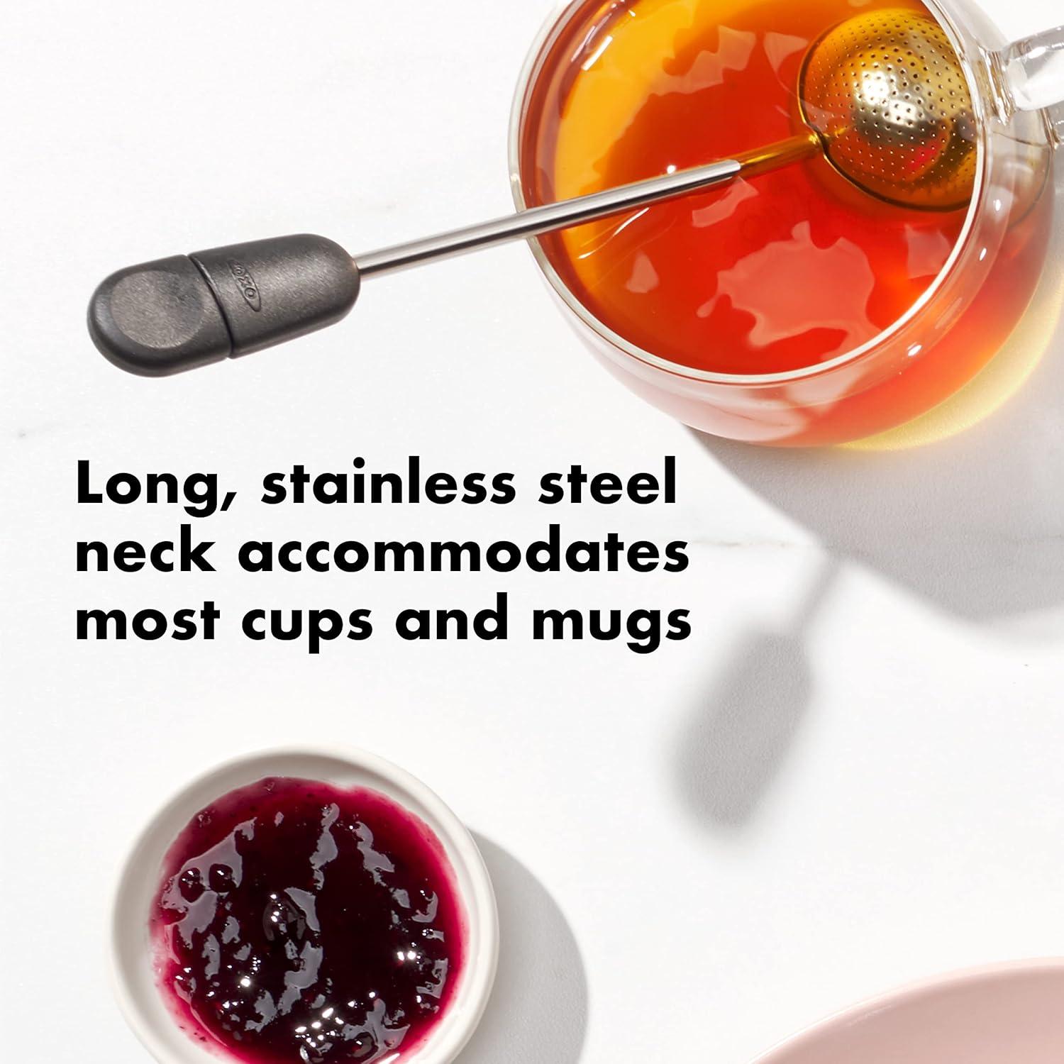 OXO Silver Stainless Steel Twisting Tea Ball Infuser