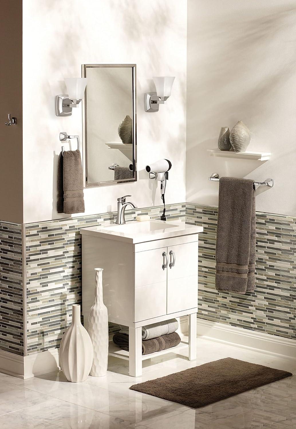 Moen Voss Single Hole Bathroom Faucet with Drain Assembly