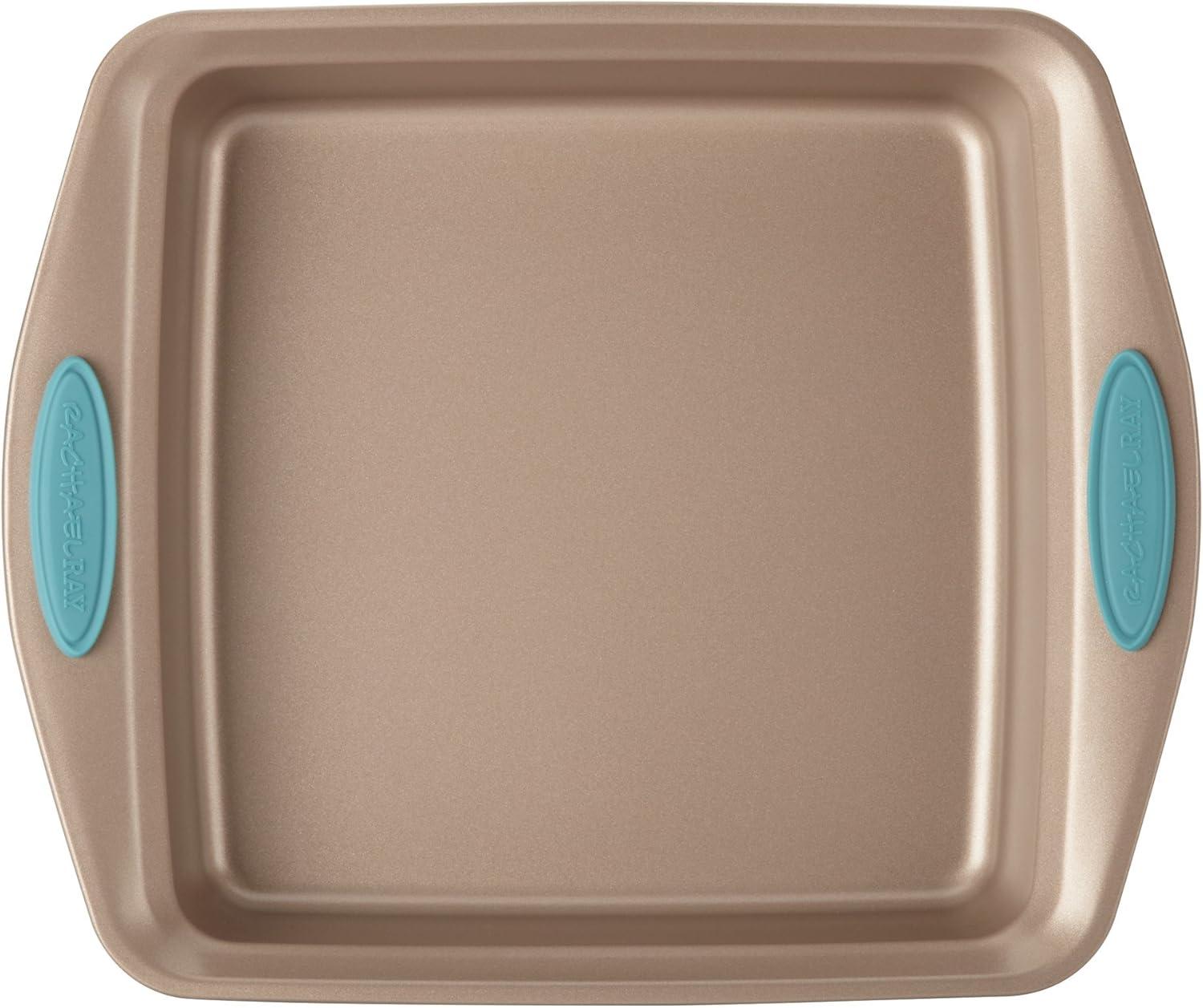 Latte Brown 9-Inch Square Nonstick Steel Cake Pan