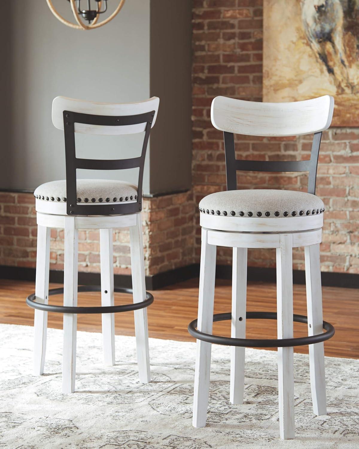 Tall Valebeck Upholstered Swivel Barstool - Signature Design by Ashley