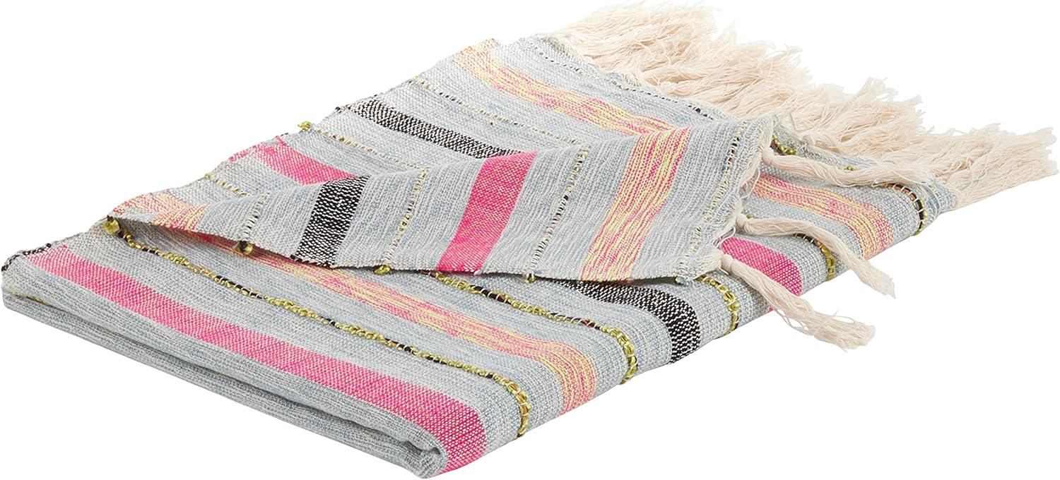 Saro Sevan Collection Hand Woven Throw Blanket