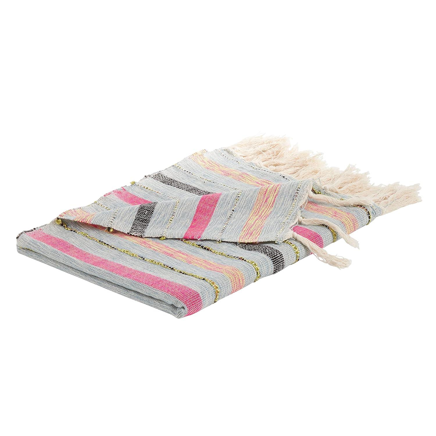 Saro Sevan Collection Hand Woven Throw Blanket