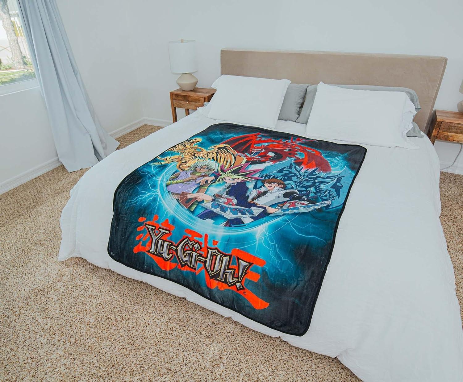 Surreal Entertainment Yu-Gi-Oh! Monster Spirits Fleece Throw Blanket | 45 x 60 Inches