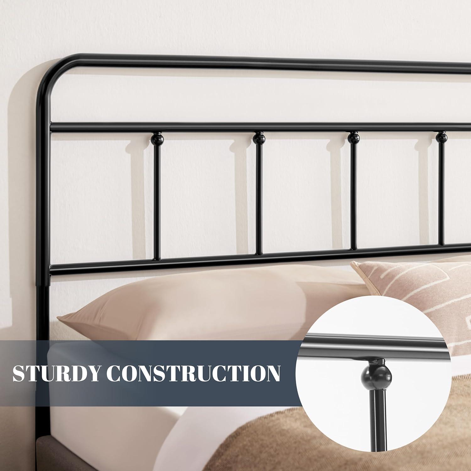 Black Metal Headboard King Size, Height Adjustable King Headboard Only, King Size Headboard Only for Bedroom, Vintage King Headboards, Farmhouse Headboard King, King Metal Bed Headboard Only