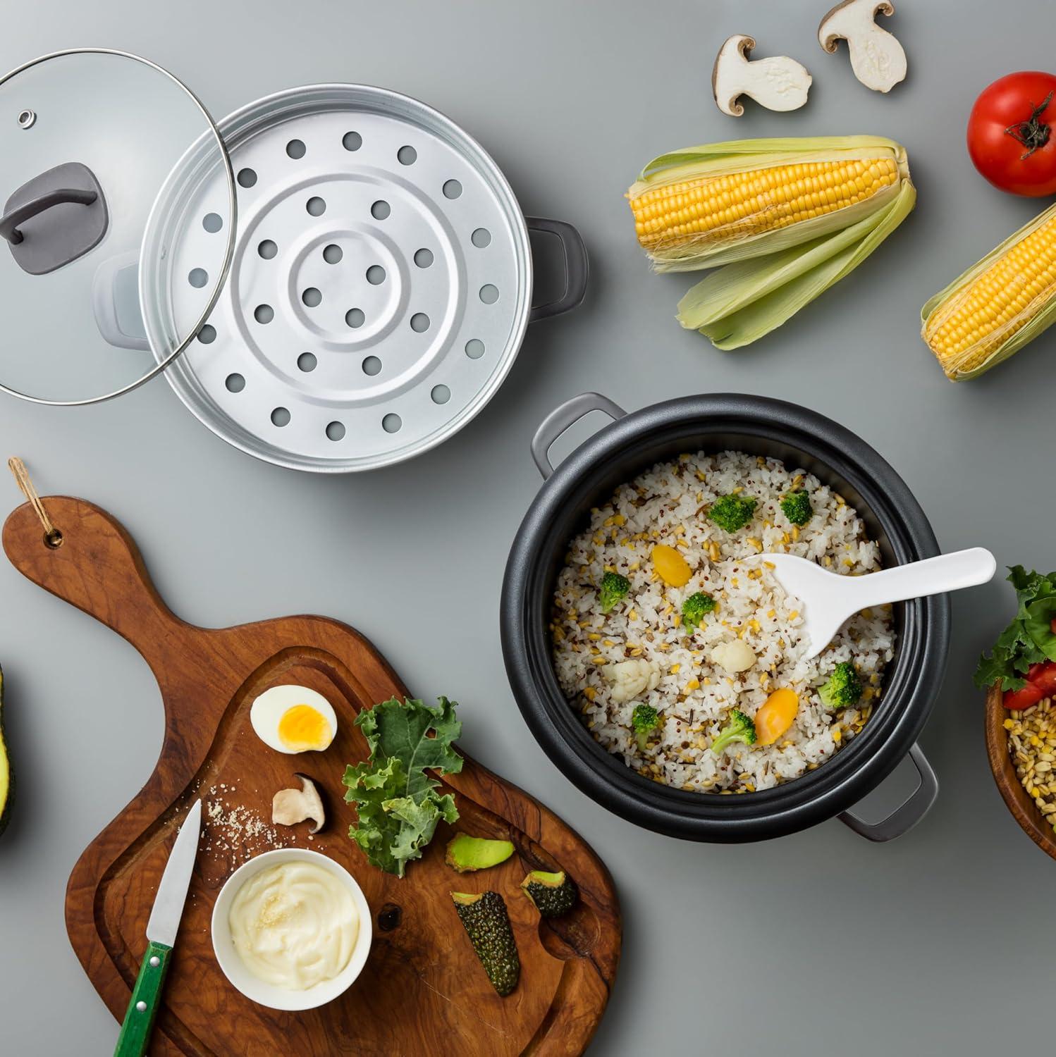 Aroma AROMA Rice Cooker, 7-Cup (Uncooked) / 14-Cup (Cooked), Steamer, Grain Cooker, 3Qt