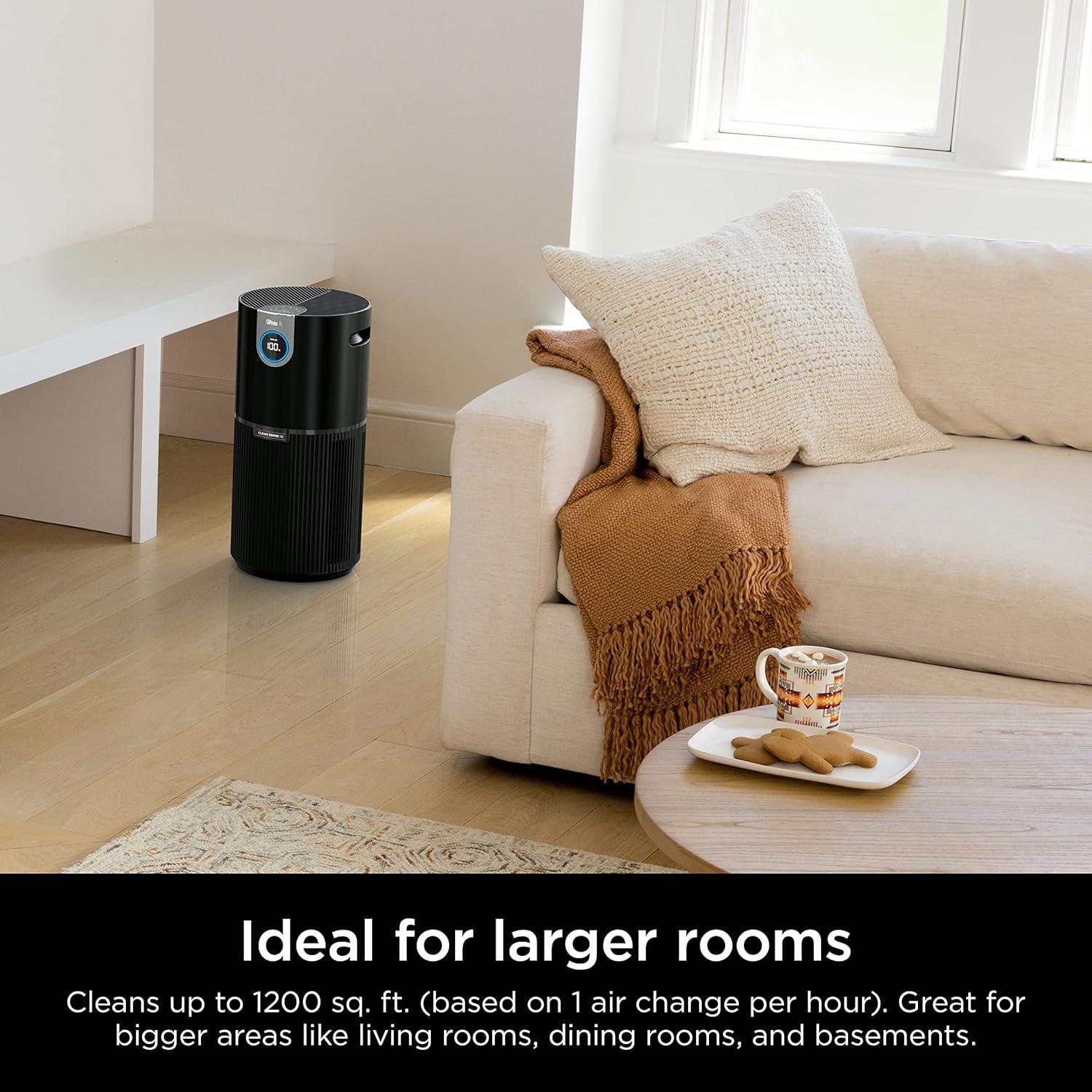 Charcoal Grey Floor-Standing HEPA Air Purifier with Eco Mode